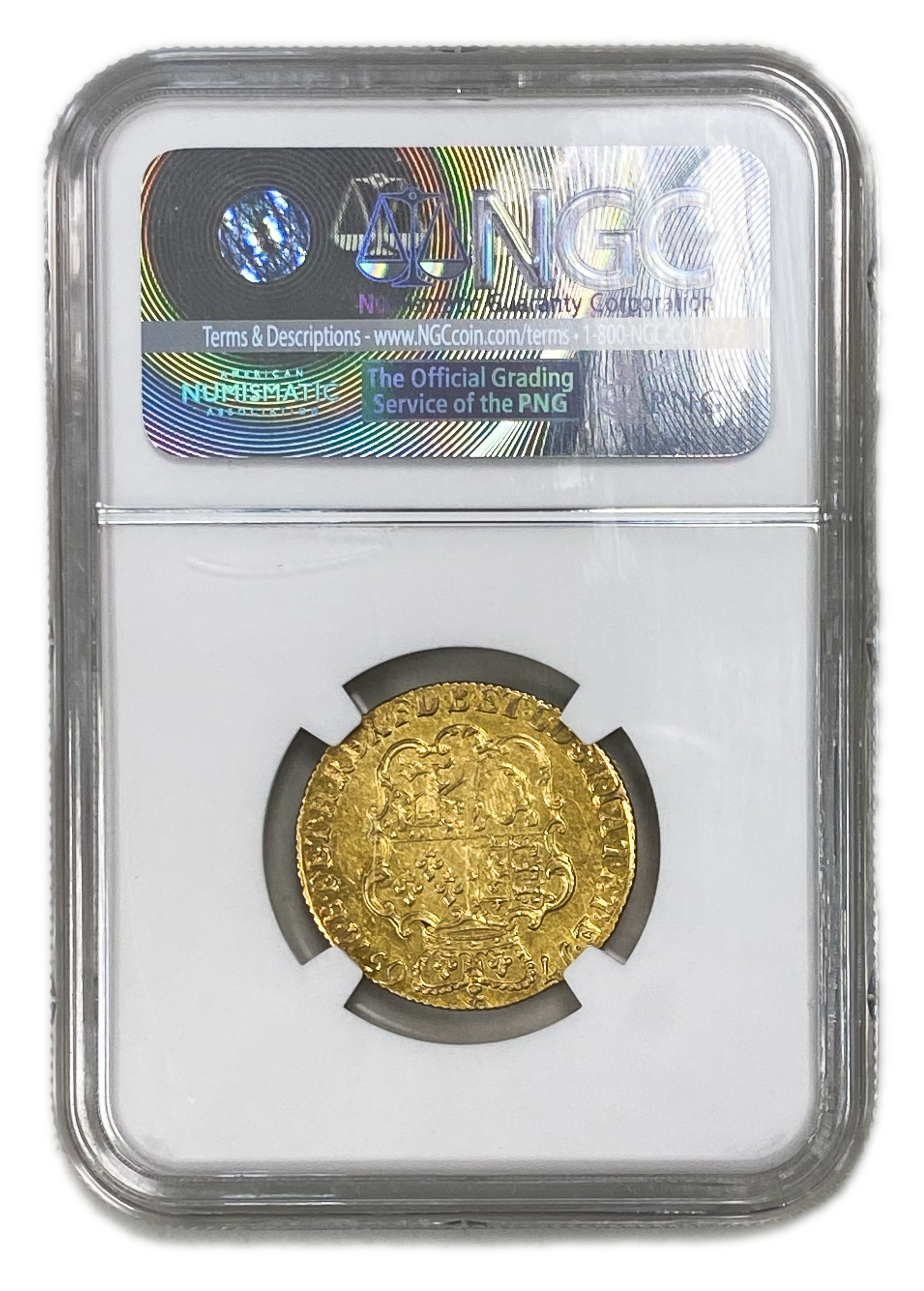 Great Britain / United Kingdom - 1 Guinea 1765 - NGC AU 58 - George III - Gold 916, 8.4g, 25mm - 1 3