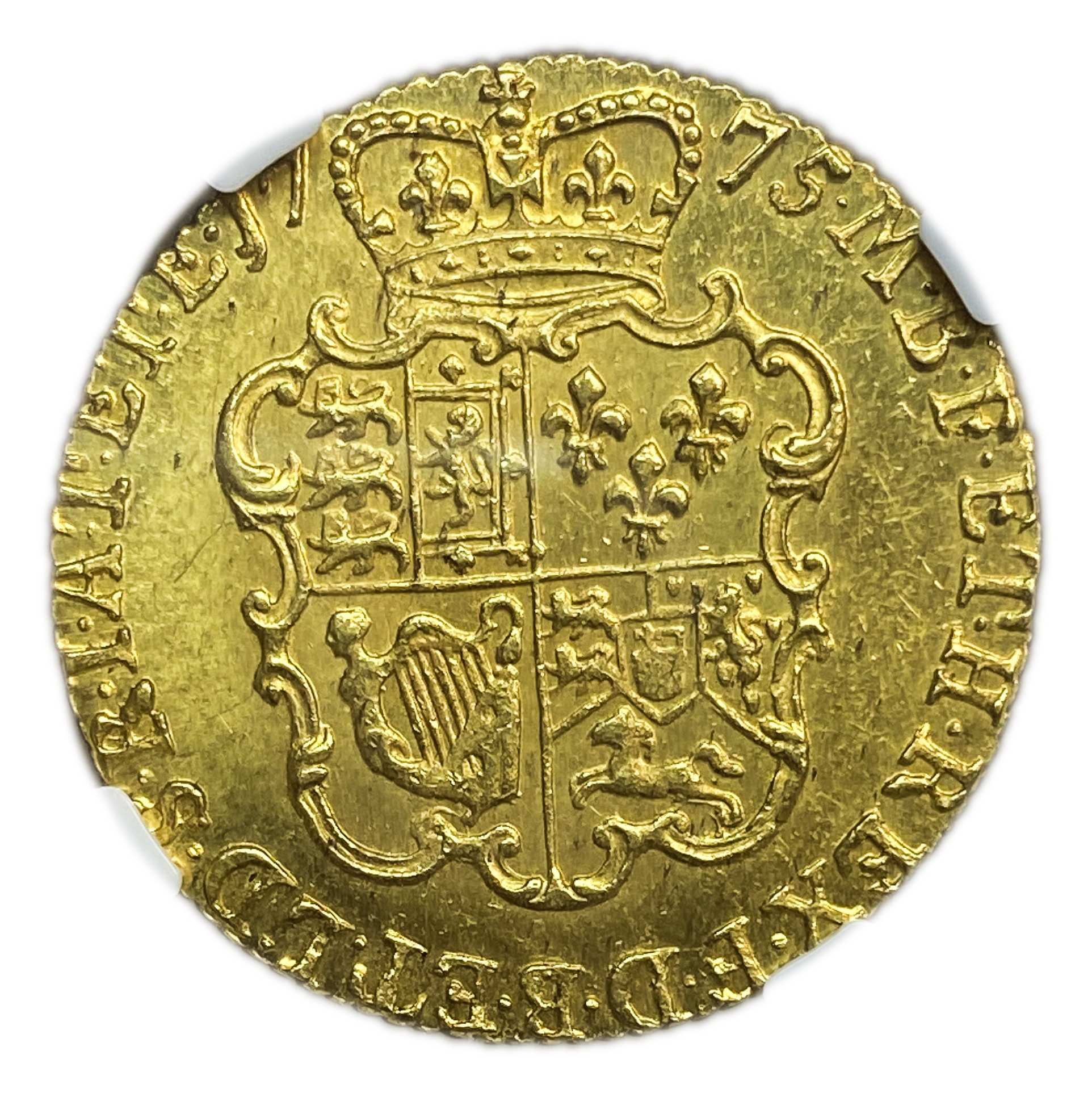 Great Britain / United Kingdom - 1 Guinea 1775 - NGC MS 64 - George III - Gold 916, 8.4g, 25mm - 1 1