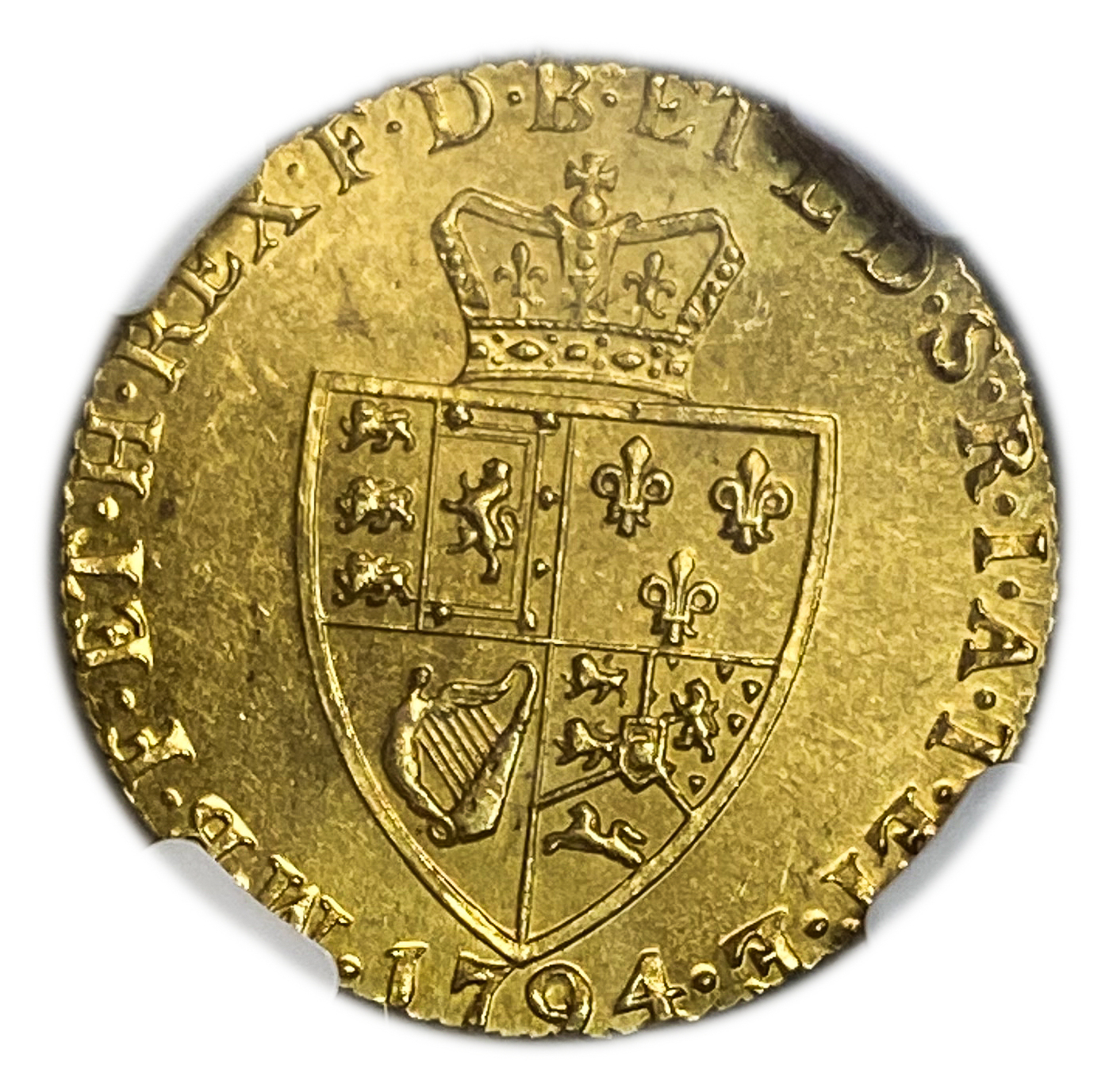 Great Britain / United Kingdom - 1 Guinea 1794 - NGC MS 63 - George III - Gold 916, 8.4g, 25mm - 1 1