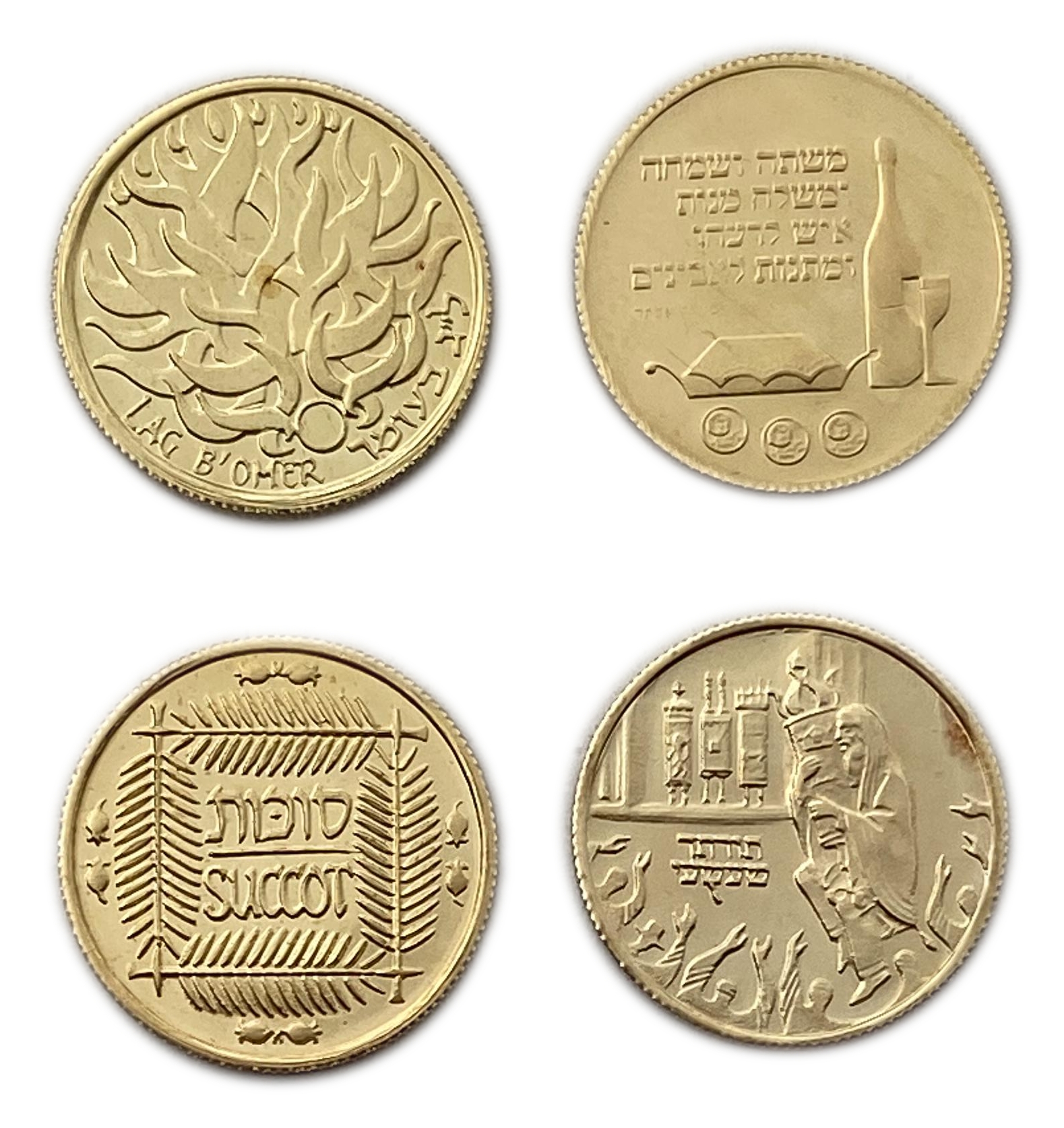 Israel - A complete and unblemished collection of 12 medals from the Holidays and Festivals series in gold weighing ... - 1 7