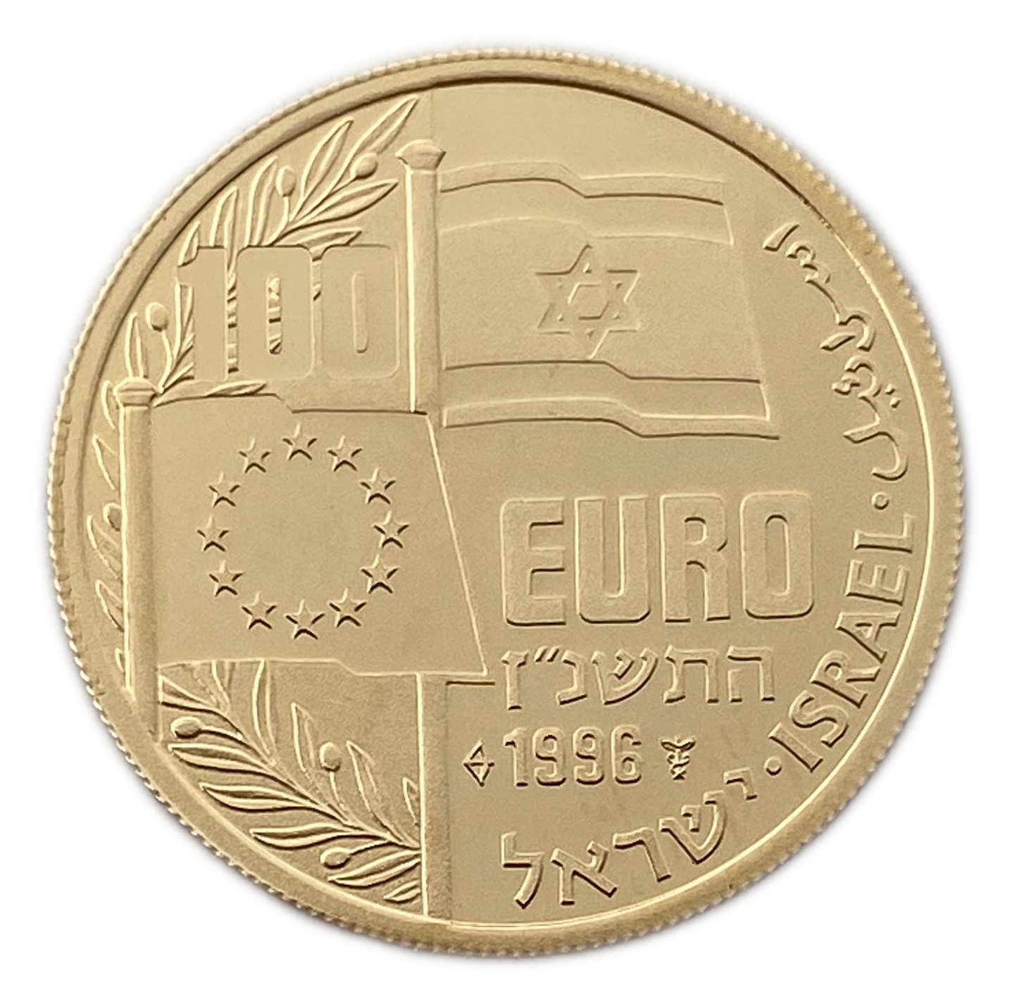 Israel - Golda Meir - Set of 3 coins, 5, 50 and 100 euros 1997 - 916 gold, 3.5 g, 20.8 mm. Silver 925, 25 g, 38 mm - 1 2