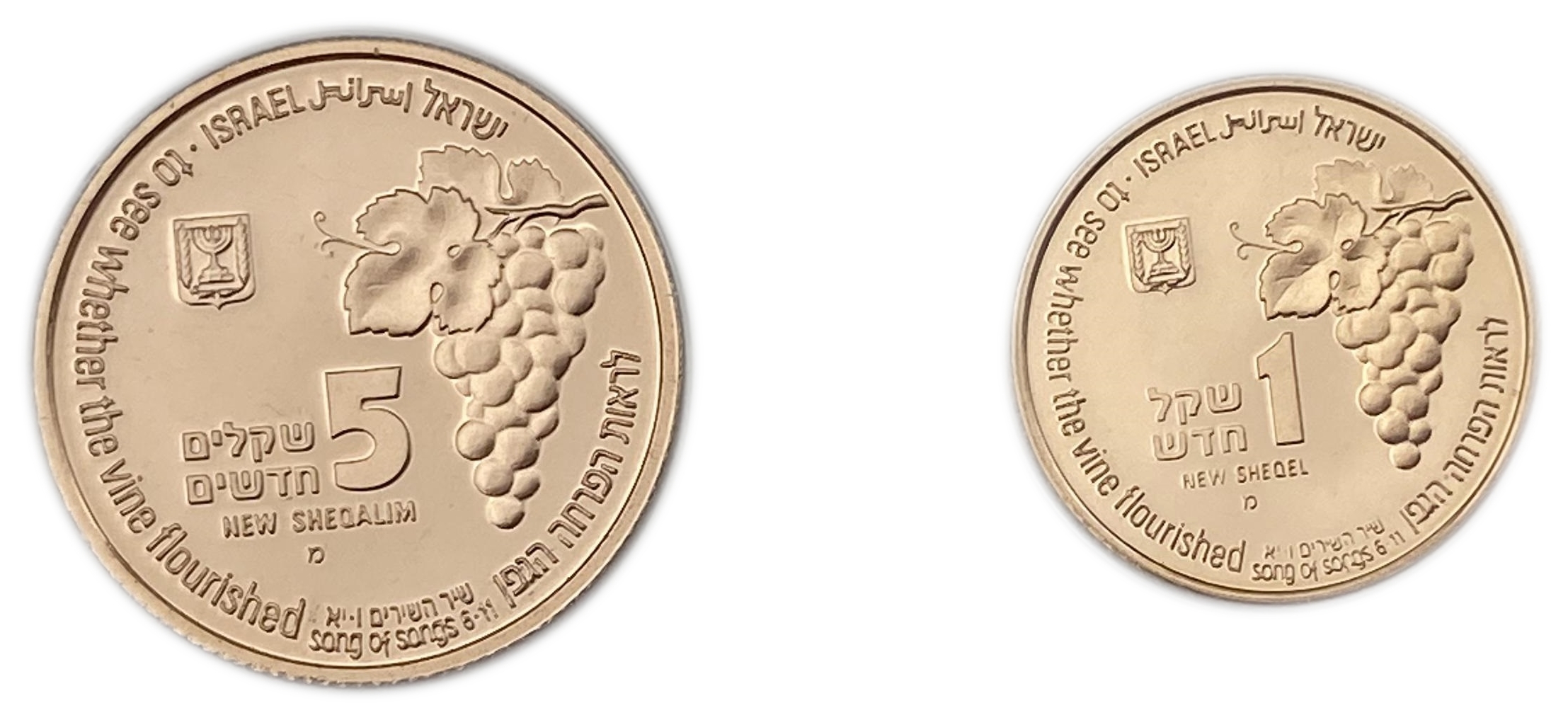 Israel - Large and complete collection without defects of 18 1, 5 shekel gold coins "Animals and Plants in the Song ... - 1 11