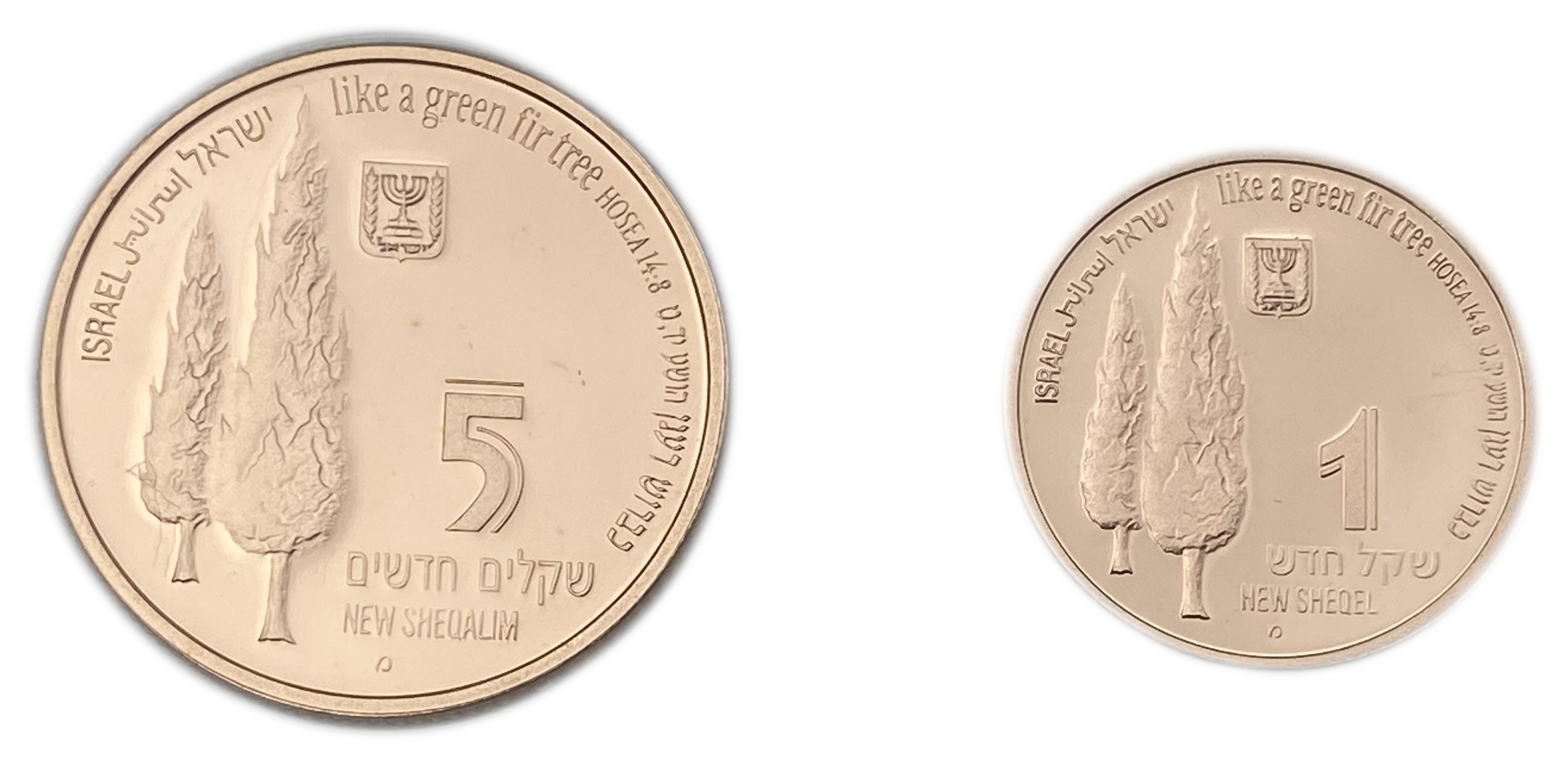Israel - Large and complete collection without defects of 18 1, 5 shekel gold coins "Animals and Plants in the Song ... - 1 5