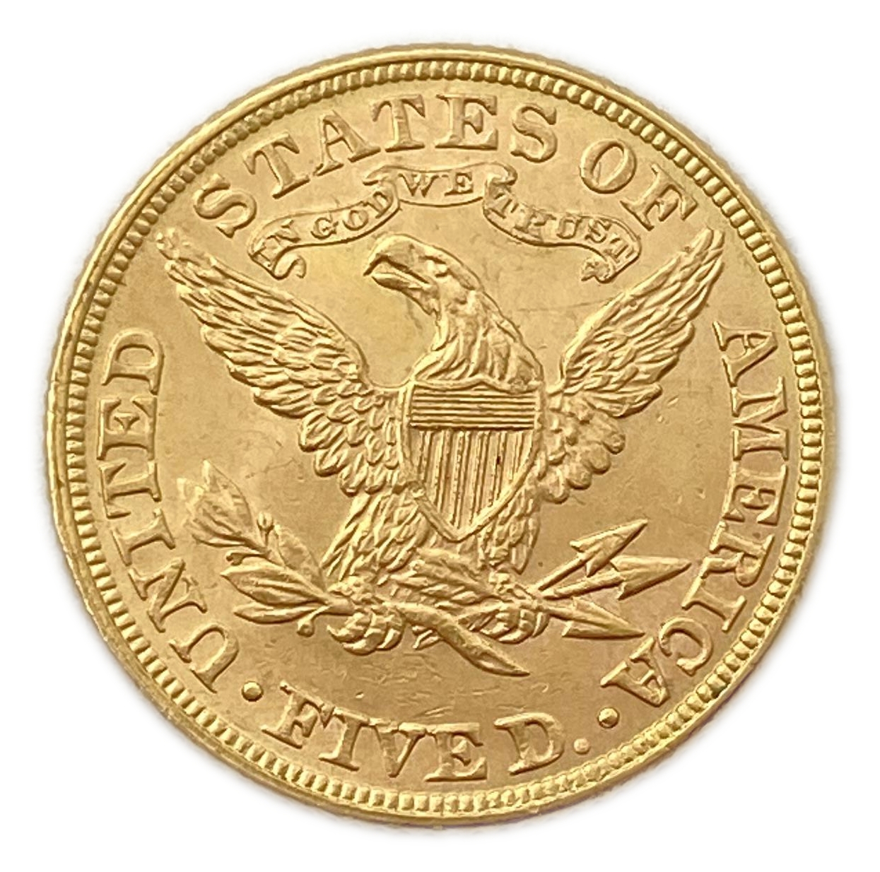 USA - 5 Dollars 1895 - Coronet Head - With motto - AU-UNC - Gold 900, 8.35g, 21.6mm - 1 1