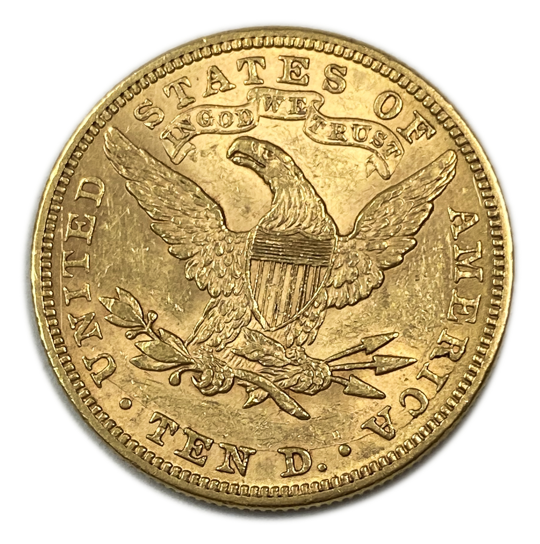 USA - 10 Dollars 1891 - Coronet Head - With motto - Gold 900, 16.71g, 27mm - 1 1