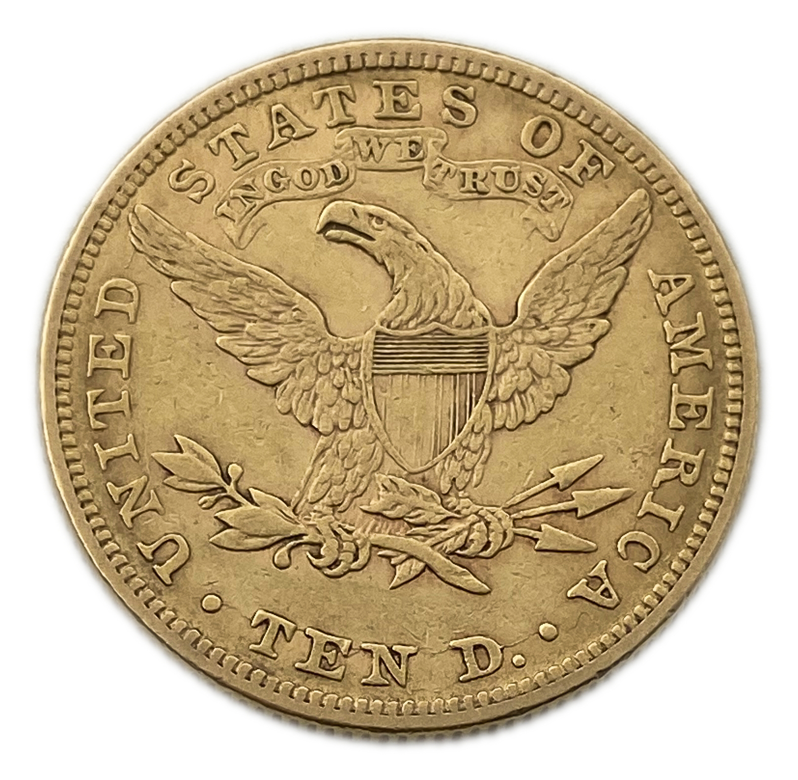 USA - 10 Dollars 1881 - Coronet Head - With motto - Gold 900, 16.71g, 27mm - 1 1