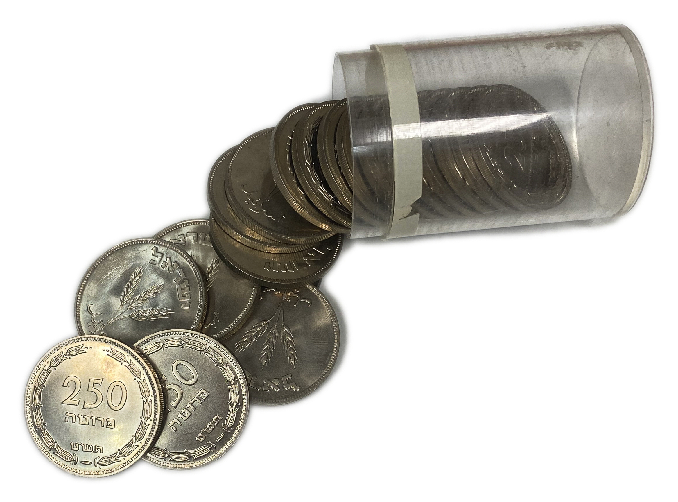 Israel - Lot of 20 coins 250 Pruta 1949 - "Without Pearl" - UNC - 1 0