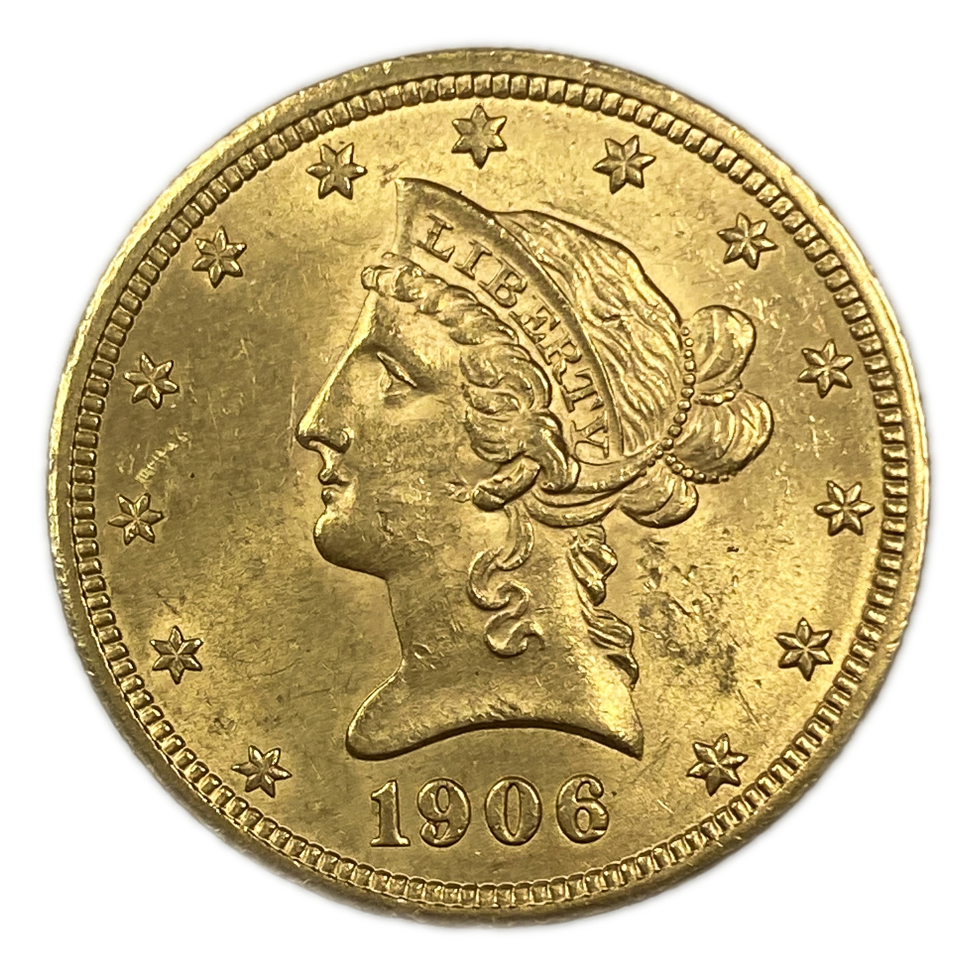 USA - 10 Dollars 1906 D - Coronet Head - With motto - Gold 900, 16.71g, 27mm - 1 0