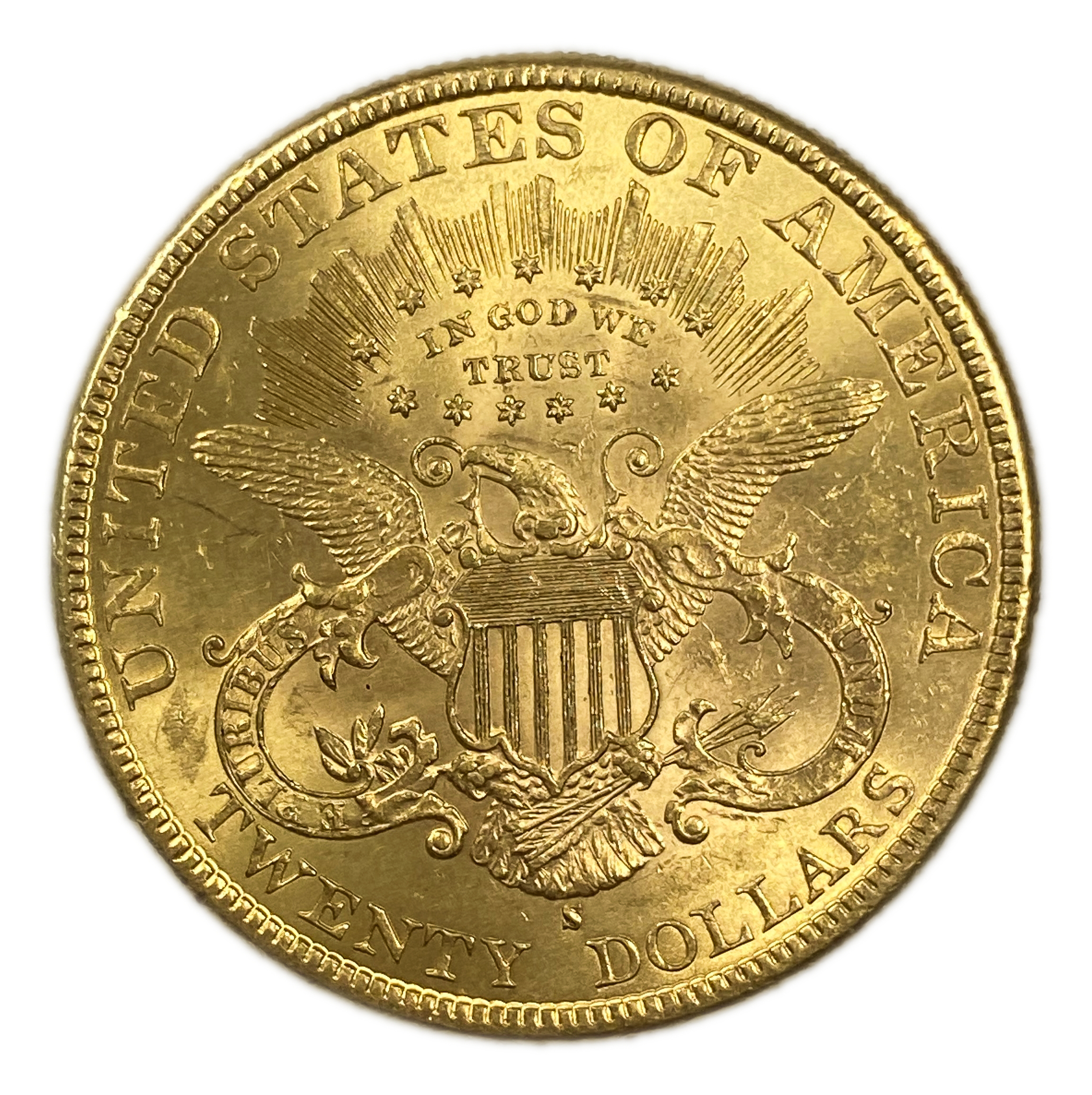 USA - 20 Dollars 1898 S - Liberty Head - Double Eagle, With motto - Gold 900, 33.43g, 34mm - 1 1
