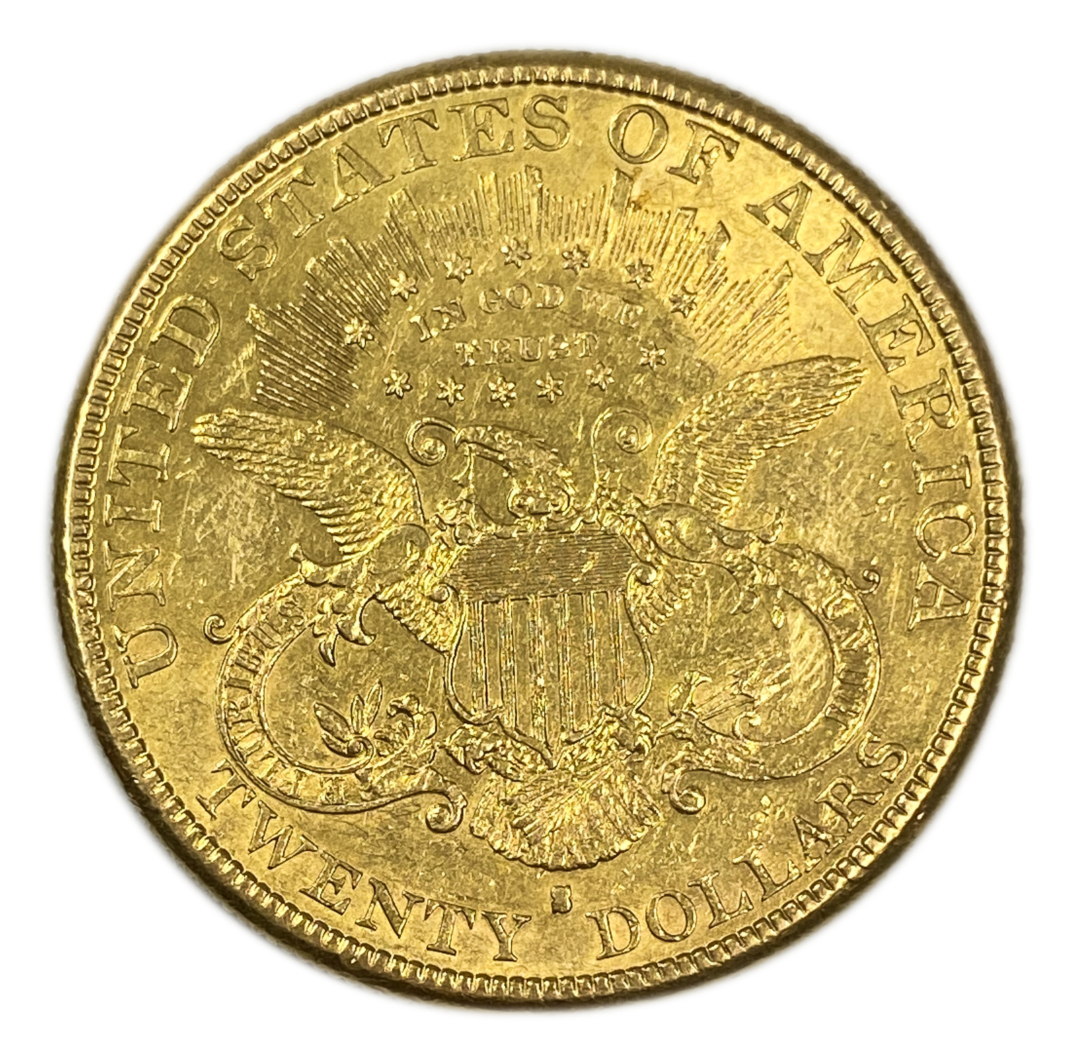 USA - 20 Dollars 1889 S - Liberty Head - Double Eagle, With motto - Gold 900, 33.43g, 34mm - 1 1