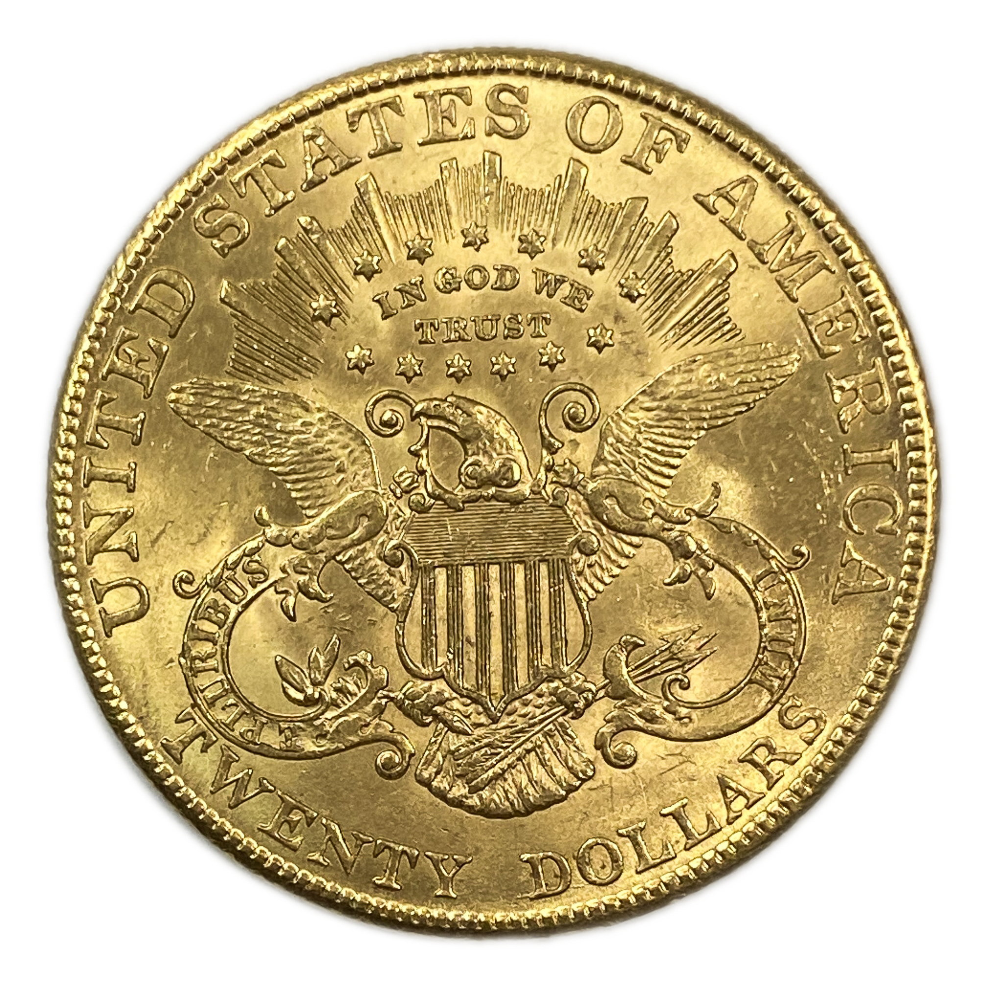 USA - 20 Dollars 1907 - Liberty Head - Double Eagle, With motto - Gold 900, 33.43g, 34mm - 1 1