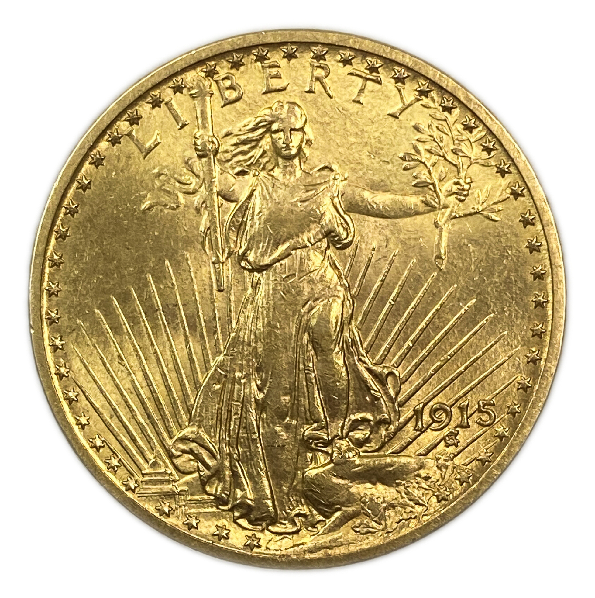 USA - 20 Dollars 1915 - Saint-Gaudens Double Eagle, With motto - Gold 900, 33.43g, 34mm - 1 0