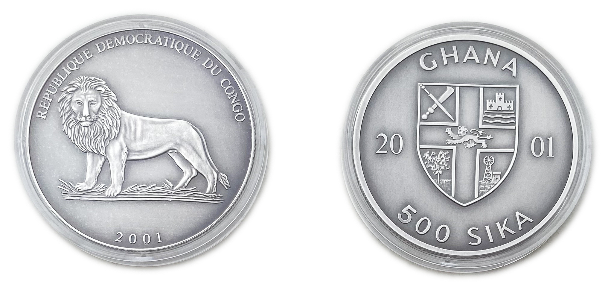 World Coins - Coin set of two silver coins, Olympics Games 2004, Athens - Silver 999, 31.1g each, 40mm - 1 2