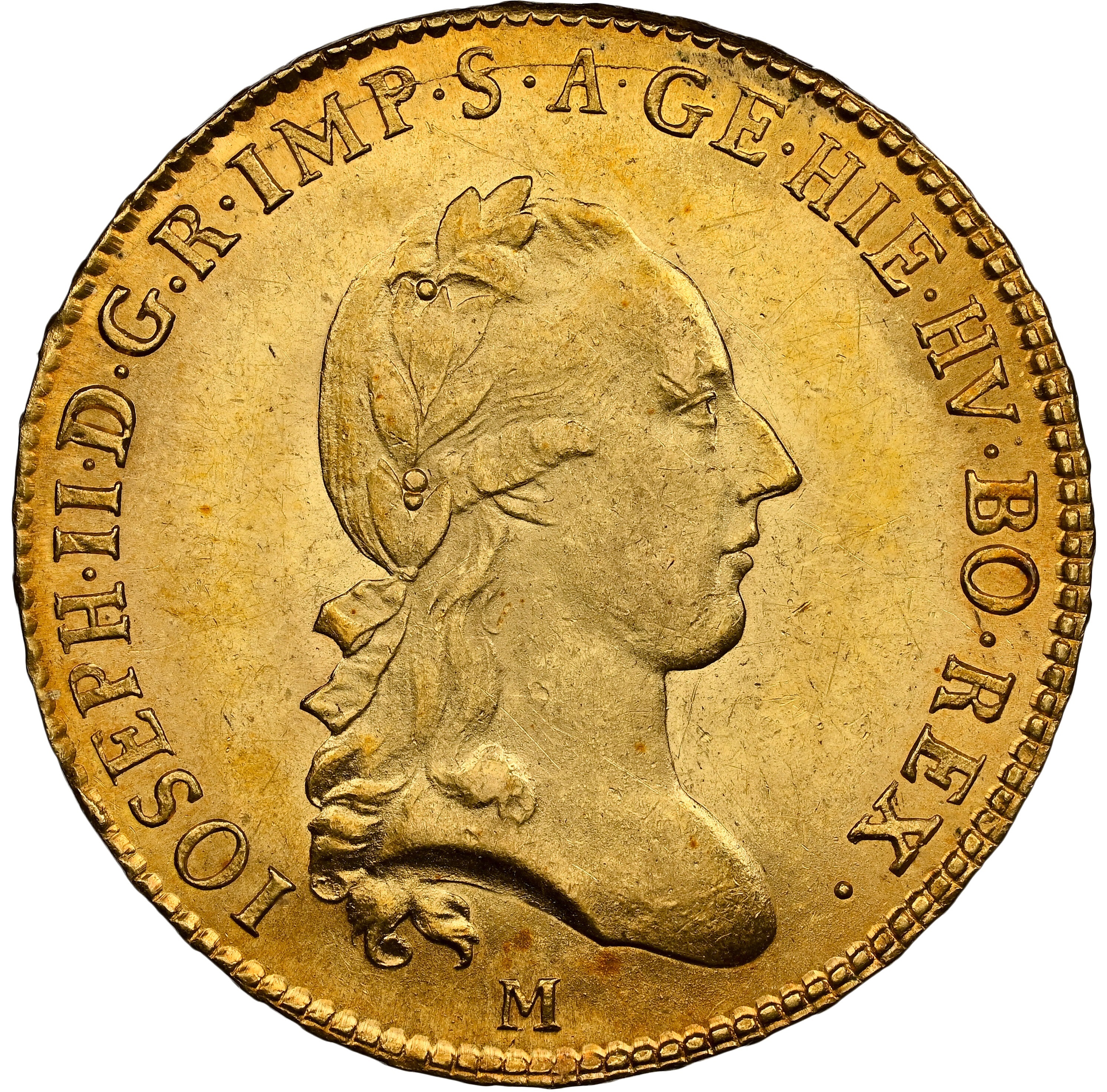 Italy - Milan - 1 Sovrano 1786 - Joseph II - Gold 900, 10.57g, 28mm - NGC MS 62 - 1 0