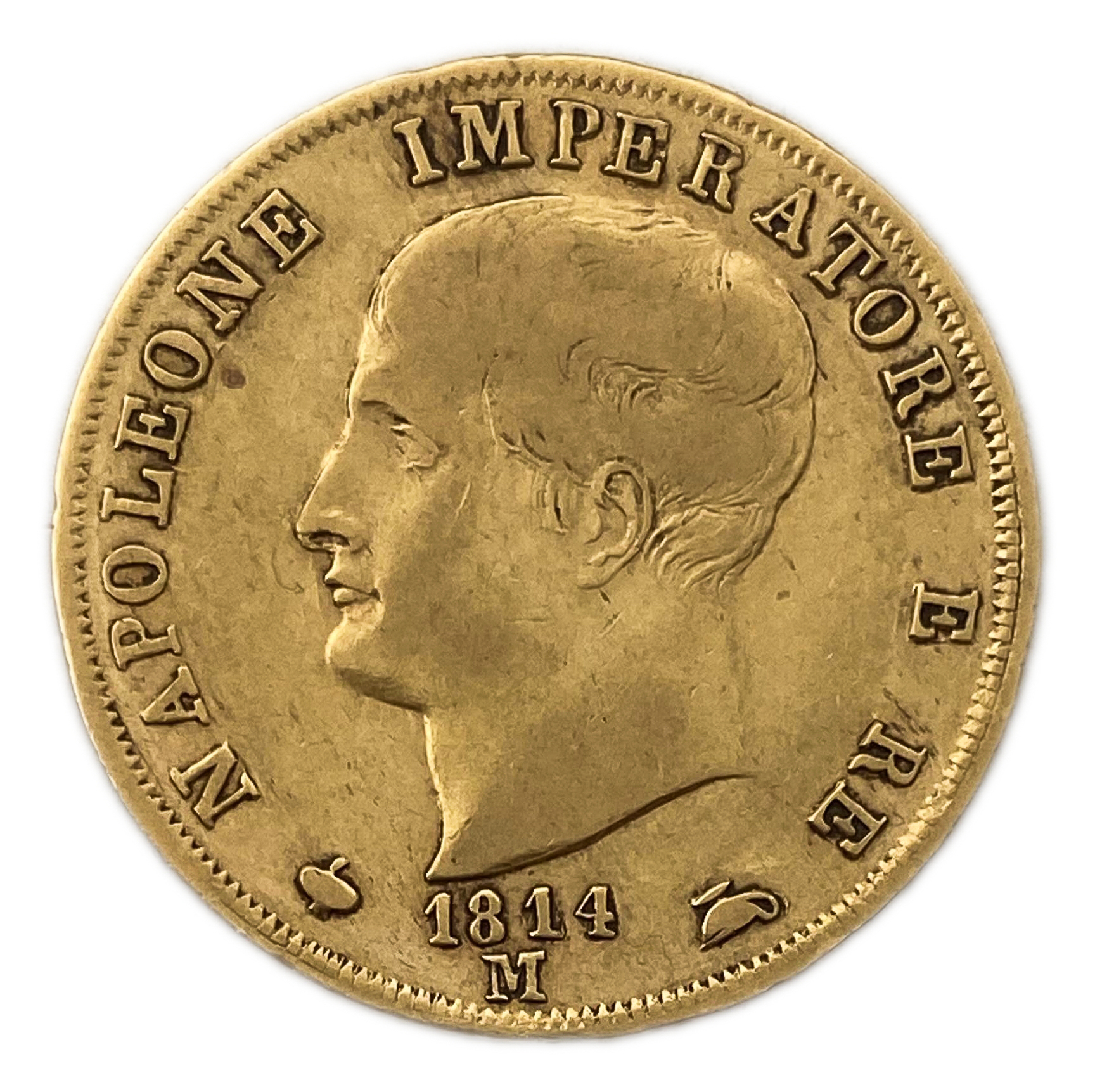 Italy - 40 Lire 1814 - Gold 900, 13.0g, 28mm - XF - 1 1