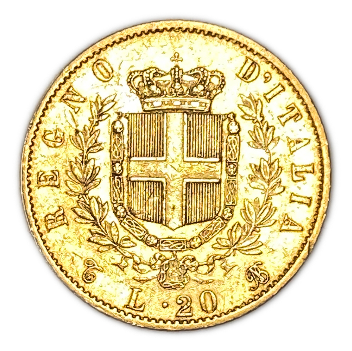 Italy - 20 Lire 1863 - Victor Emmanuel II - Gold 900, 6.45g, 21mm - 1 1