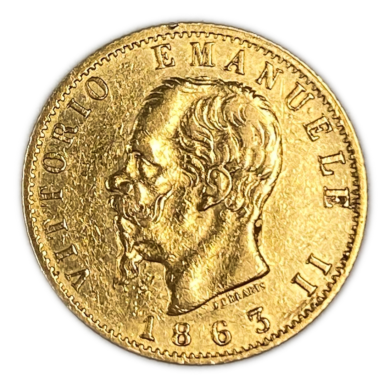 Italy - 20 Lire 1863 - Victor Emmanuel II - Gold 900, 6.45g, 21mm - 1 0