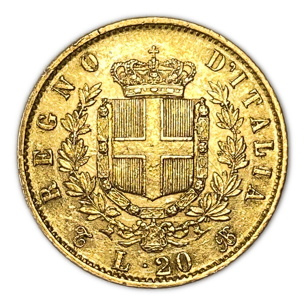 Italy - 20 Lire 1862 - Victor Emmanuel II - Gold 900, 6.45g, 21mm - 1 1