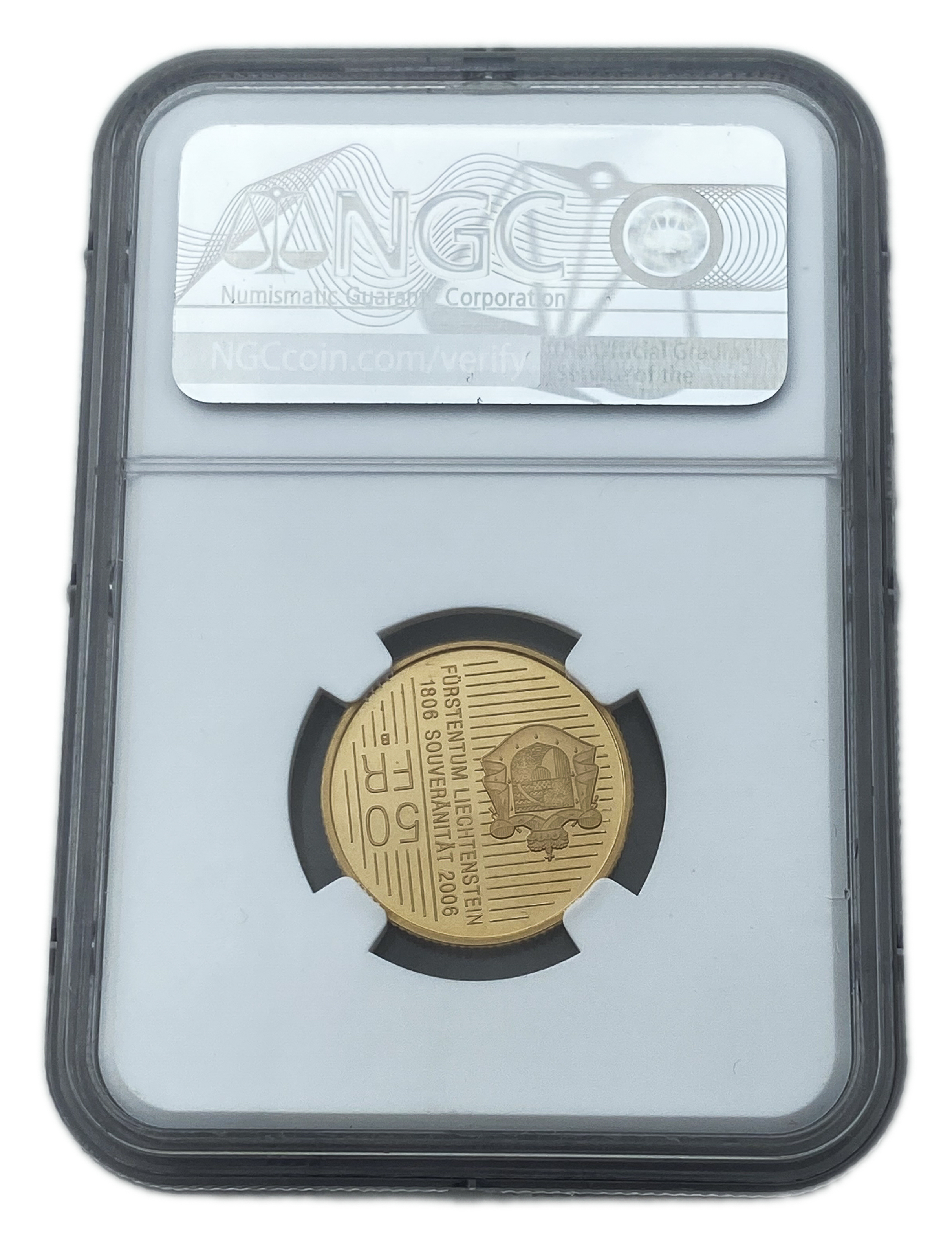 Liechtenstein - 50 Franken 2006 - Johann I, 200 Years of Sovereignty - Gold 900 or 999, 10g, 22.3mm - 1 1