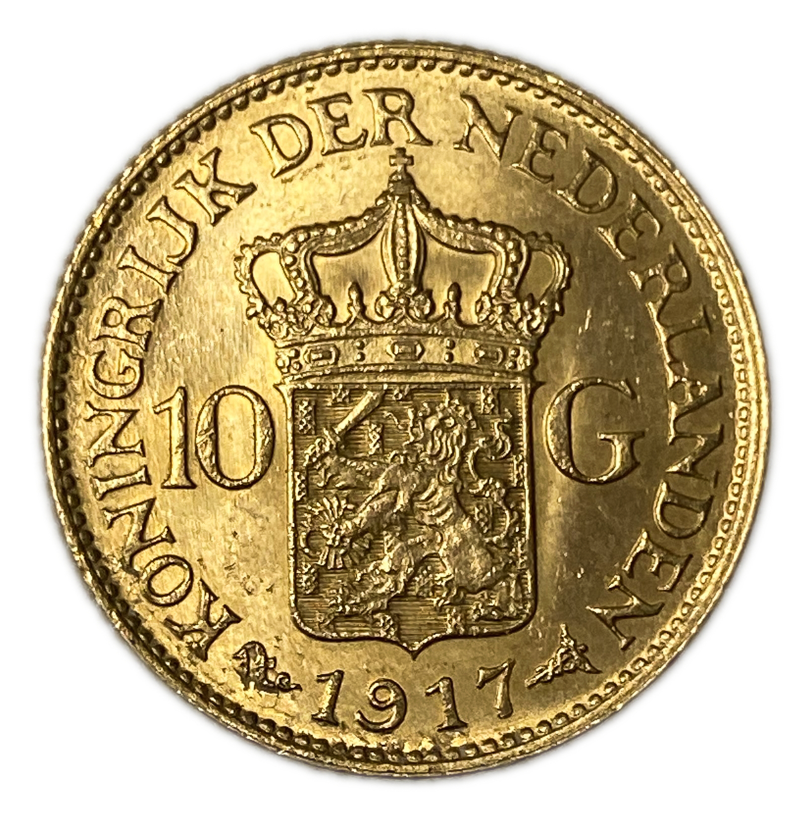Netherlands - 10 Gulden 1917 - UNC - Wilhelmina - Gold 900, 6.729g, 22.5mm - 1 0