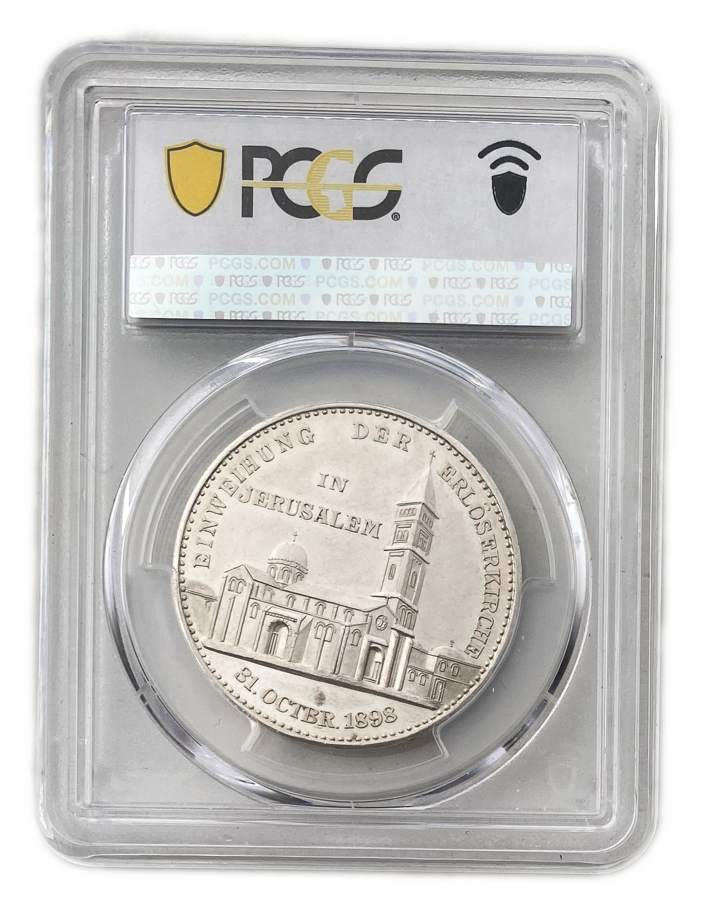 Palestine - Medal Commemorating the Visit of the German Emperor, Wilhelm II to the Land of Israel in 1898 - PCGS SP 61 - 1 3