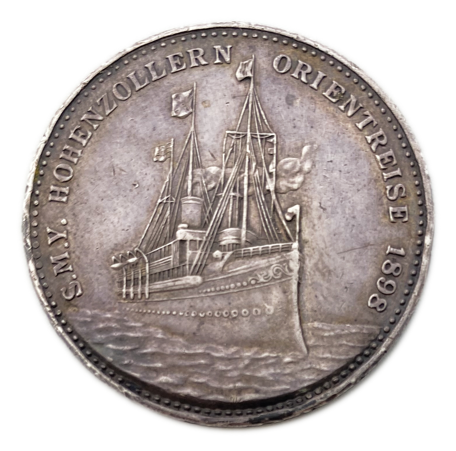 Palestine - Medal Commemorating the Visit of the German Emperor, Wilhelm II to the Land of Israel in 1898 - 18.44 gram - 1 1