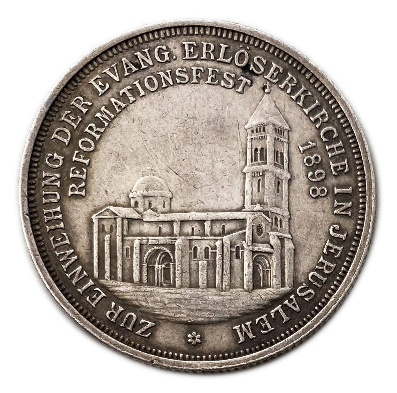 Palestine - Medal Commemorating the Visit of the German Emperor, Wilhelm II to the Land of Israel in 1898 - 14.55 gram - 1 1