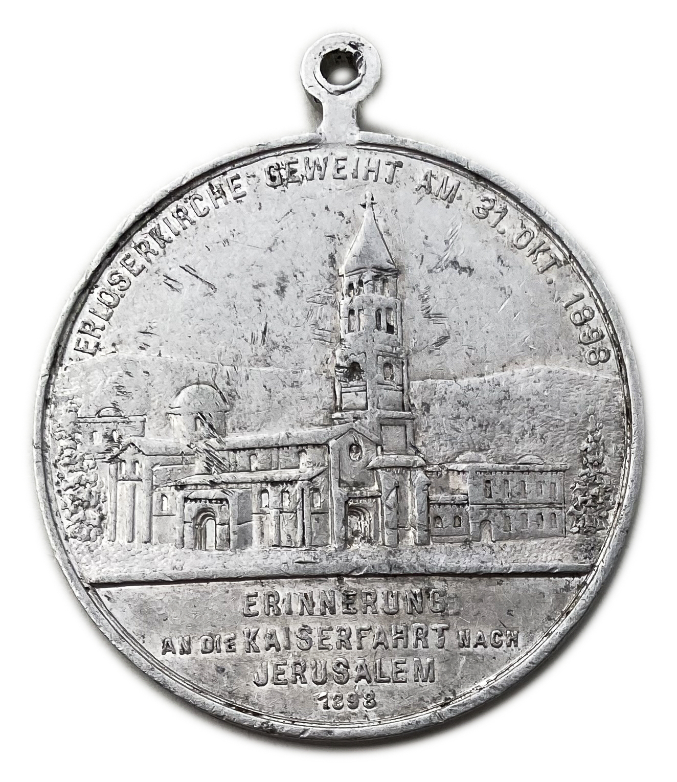 Palestine - Medal Commemorating the Visit of the German Emperor, Wilhelm II to the Land of Israel in 1898 - 6.15 gram - 1 0