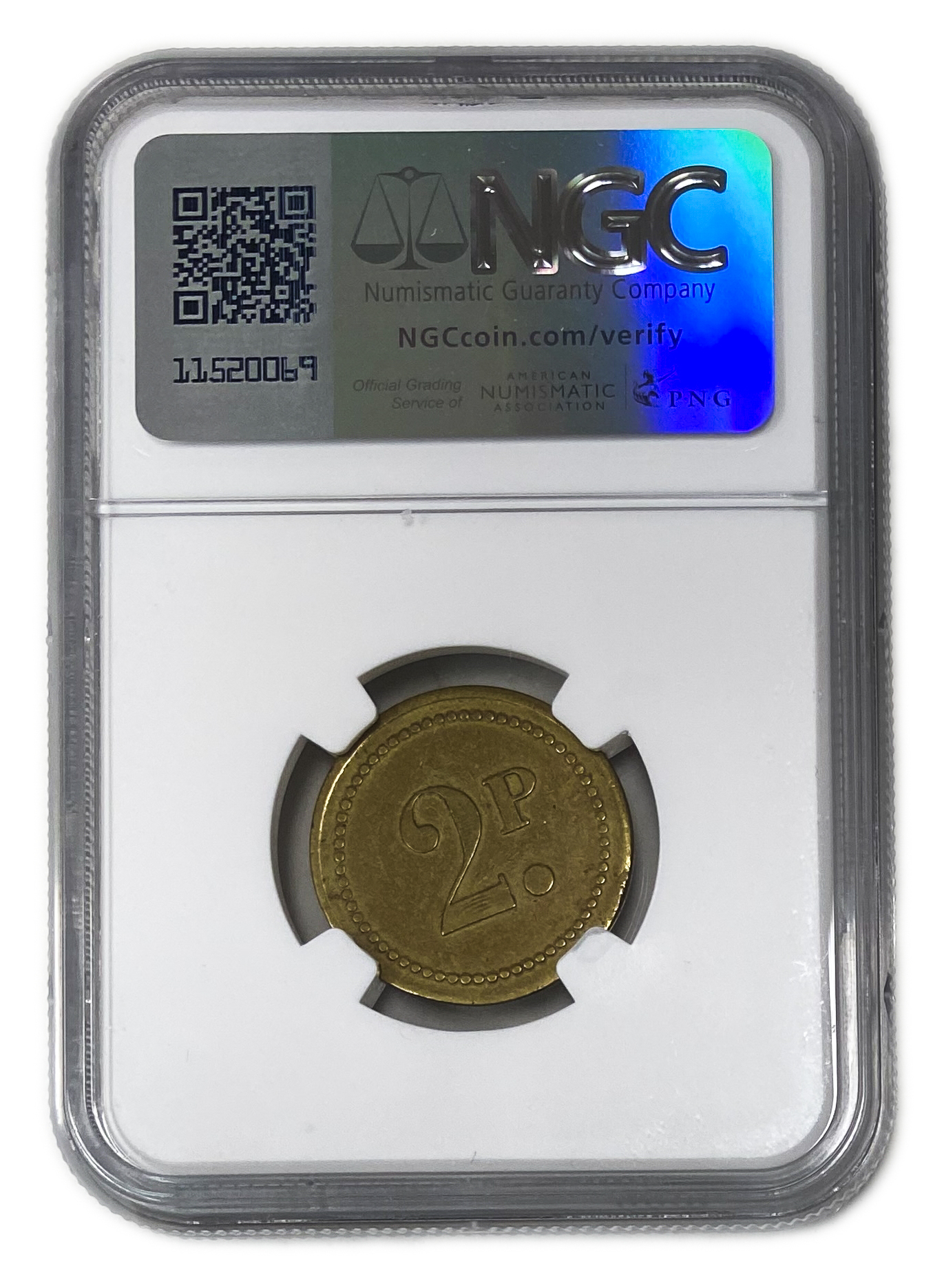 Palestine - 2 Piaster 1930' - Palatin Hotel - NGC AU 50 - Very high grade for this token - 1 3