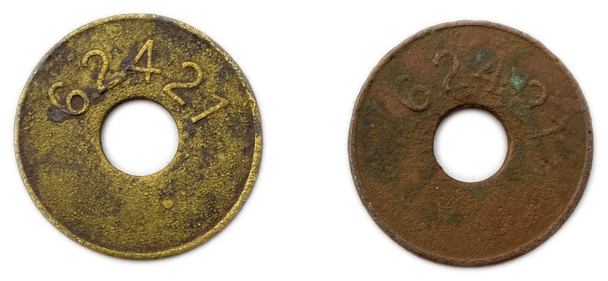 Palestine - Pair of Canteen Tokens - Spinny & Sons - 1 Piaster 1930s - VG - Rare - 1 0