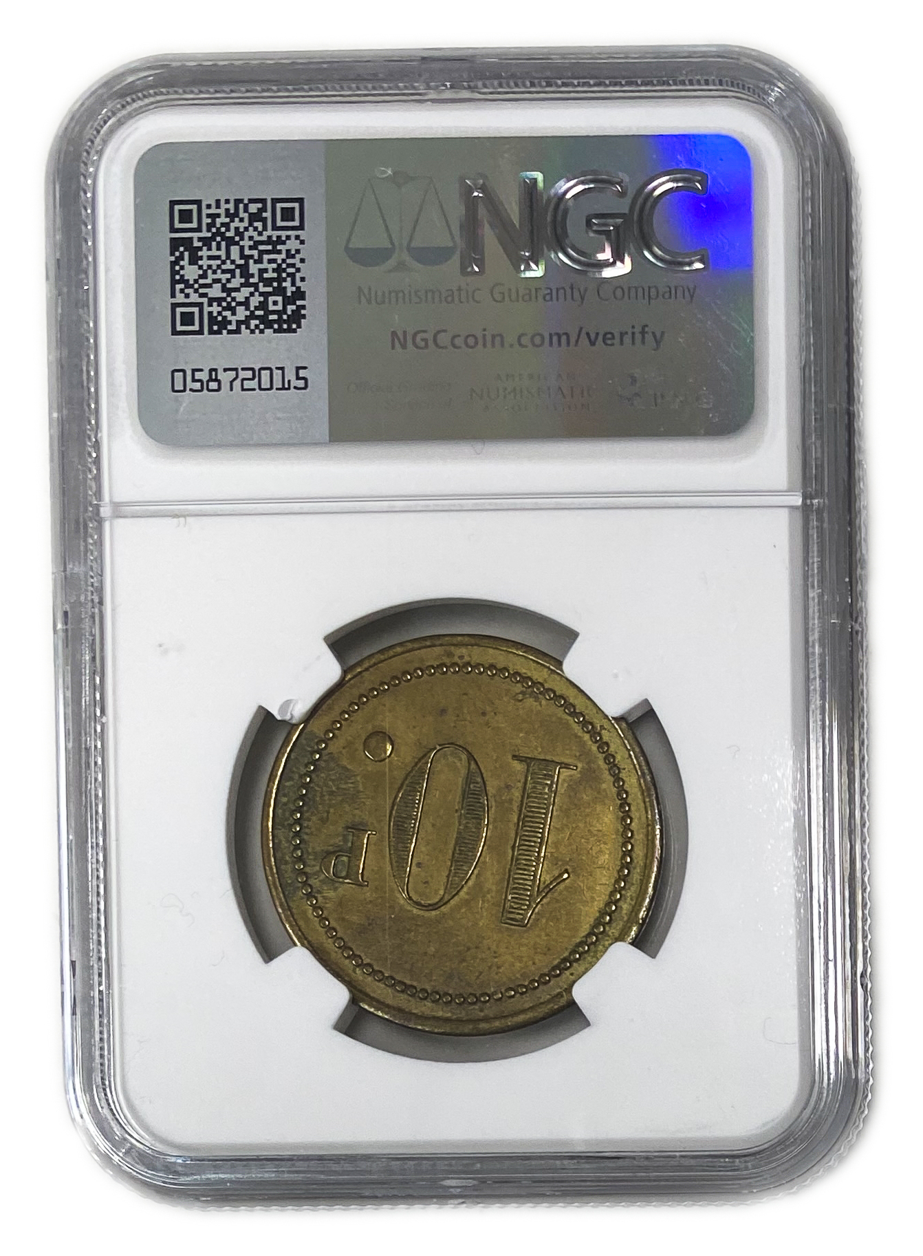 Palestine - 10 Piaster 1930' - Palatin Hotel - NGC AU DETAILS - 1 3