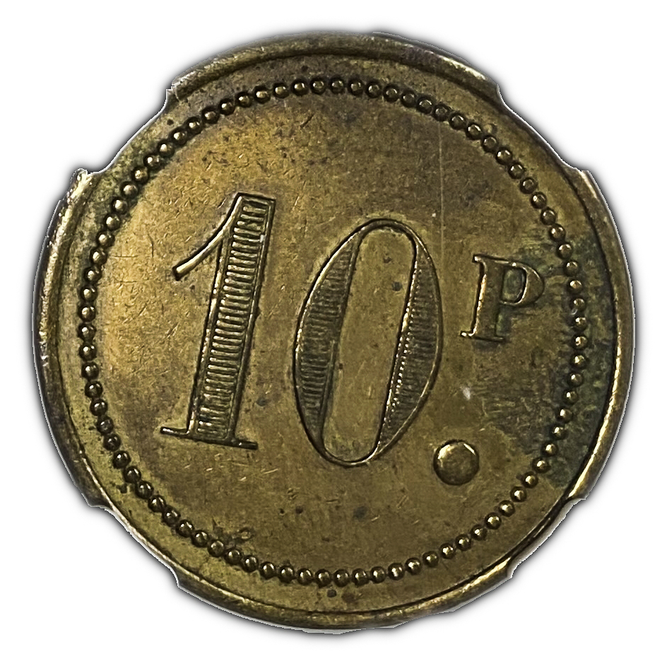 Palestine - 10 Piaster 1930' - Palatin Hotel - NGC AU DETAILS - 1 0