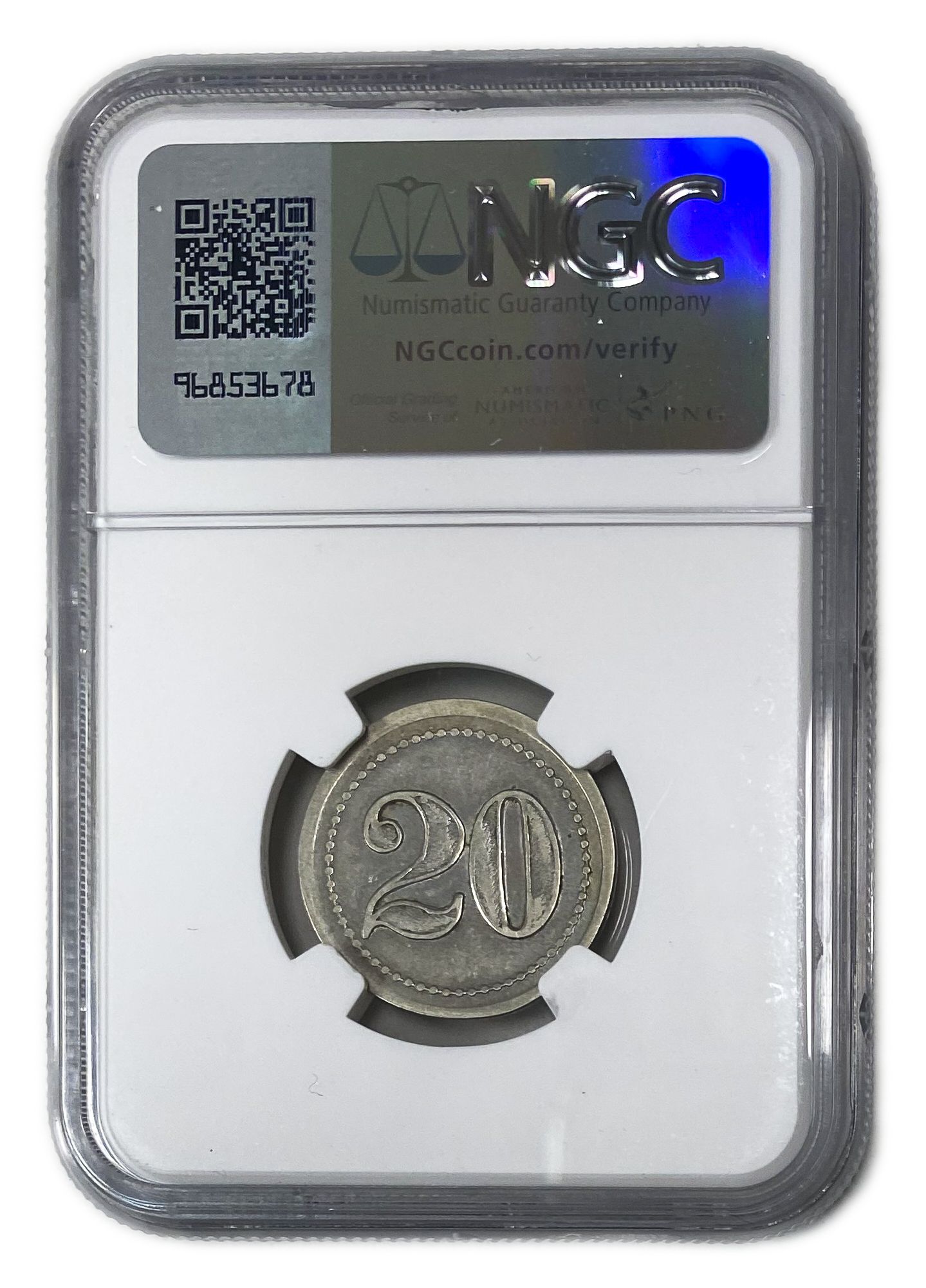 Palestine - Cafe werner token - 20 MIls 1930', bronze, copper-nickel - NGC AU 55 - 1 3