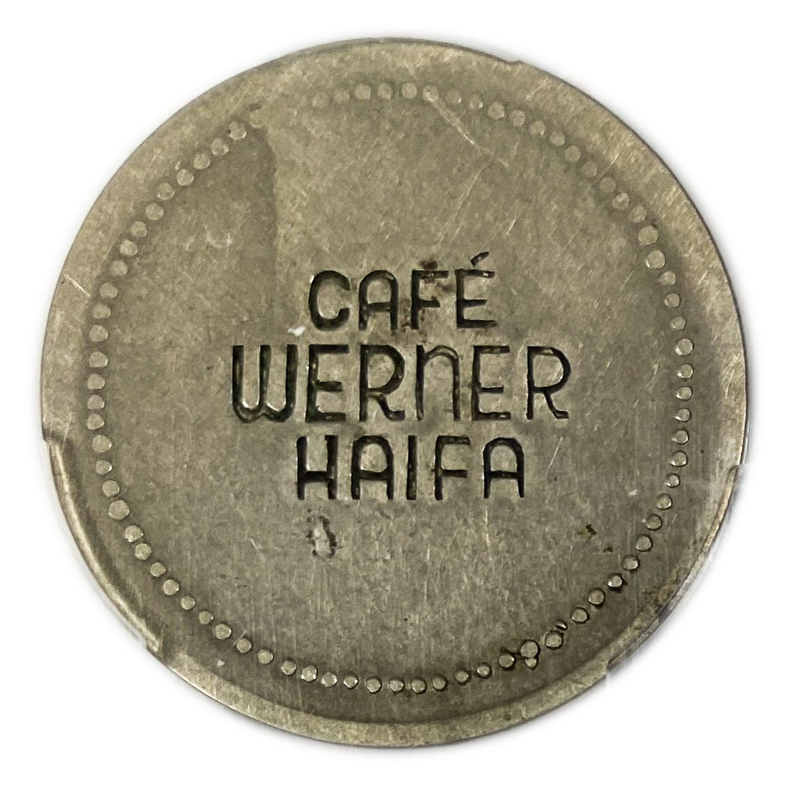 Palestine - Cafe werner token - 40 MIls 1930', bronze, copper-nickel - PCGS XF 40 - Rare - 1 1