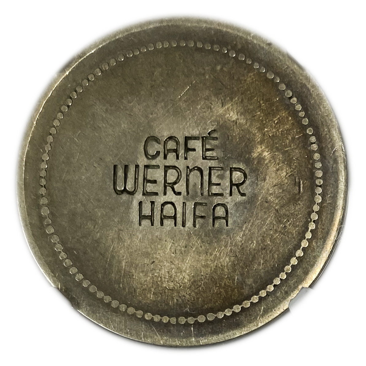 Palestine - Cafe werner token - 50 MIls 1930', bronze, copper-nickel - NGC XF 40 - Rare - 1 1
