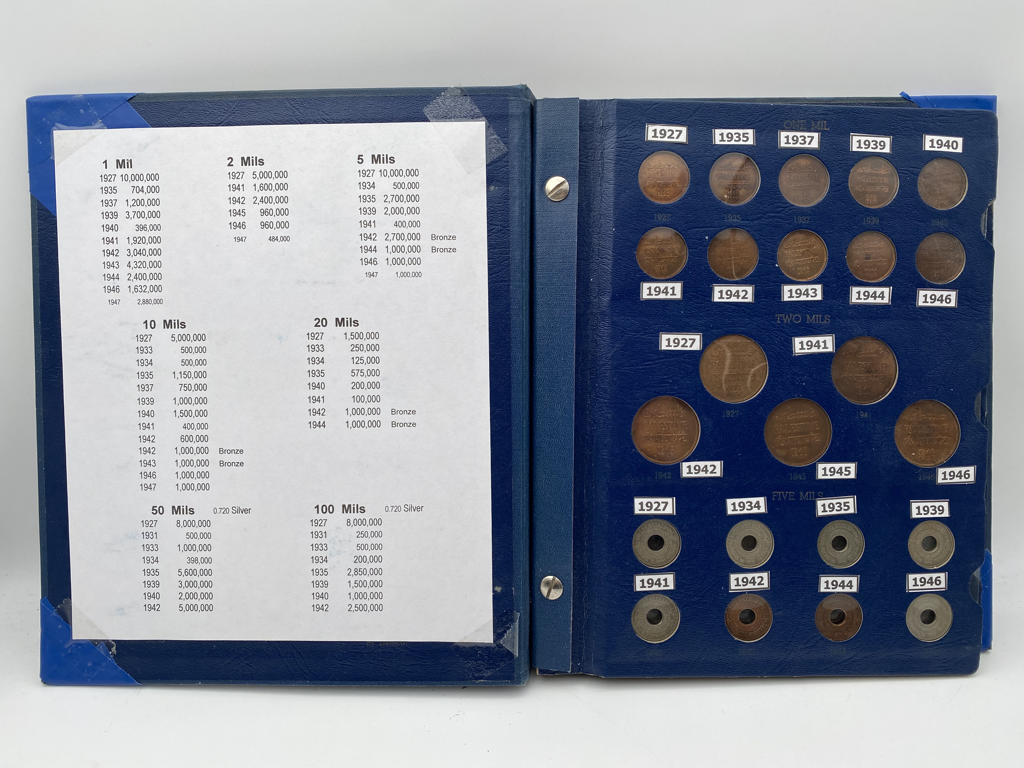 Palestine - Full 59 Coins set of British Mandath - 1 14