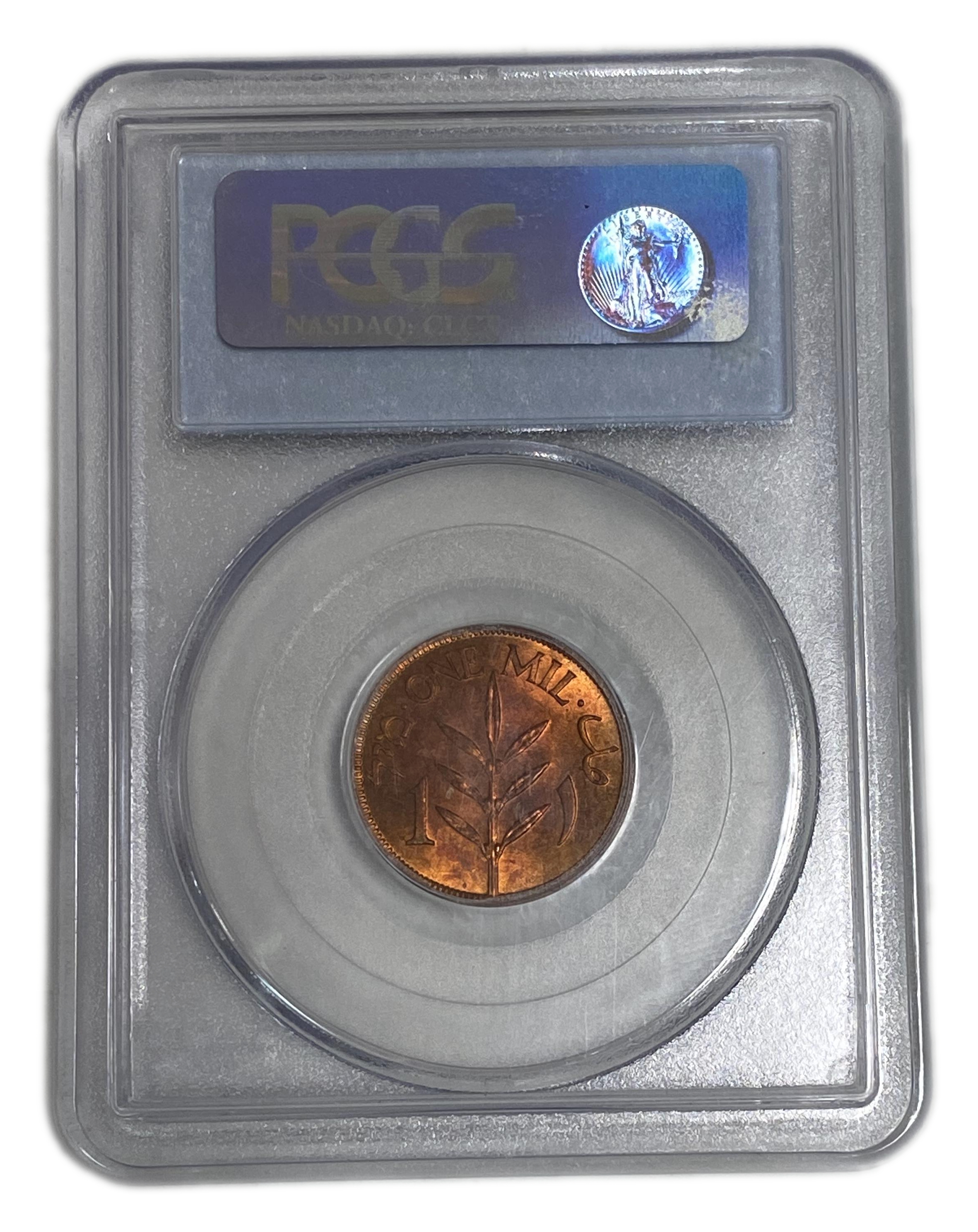 Palestine - 1 Mil 1939 - PCGS MS 64 RD - 1 3