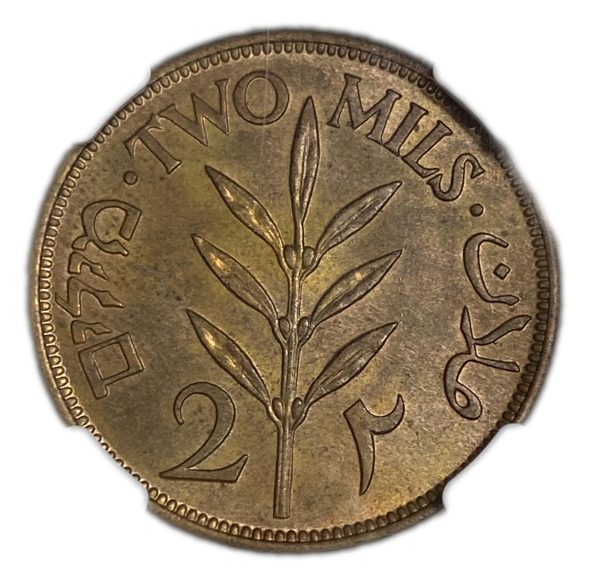 Palestine - 2 MIl 1942 - NGC MS 64 RB - 1 1