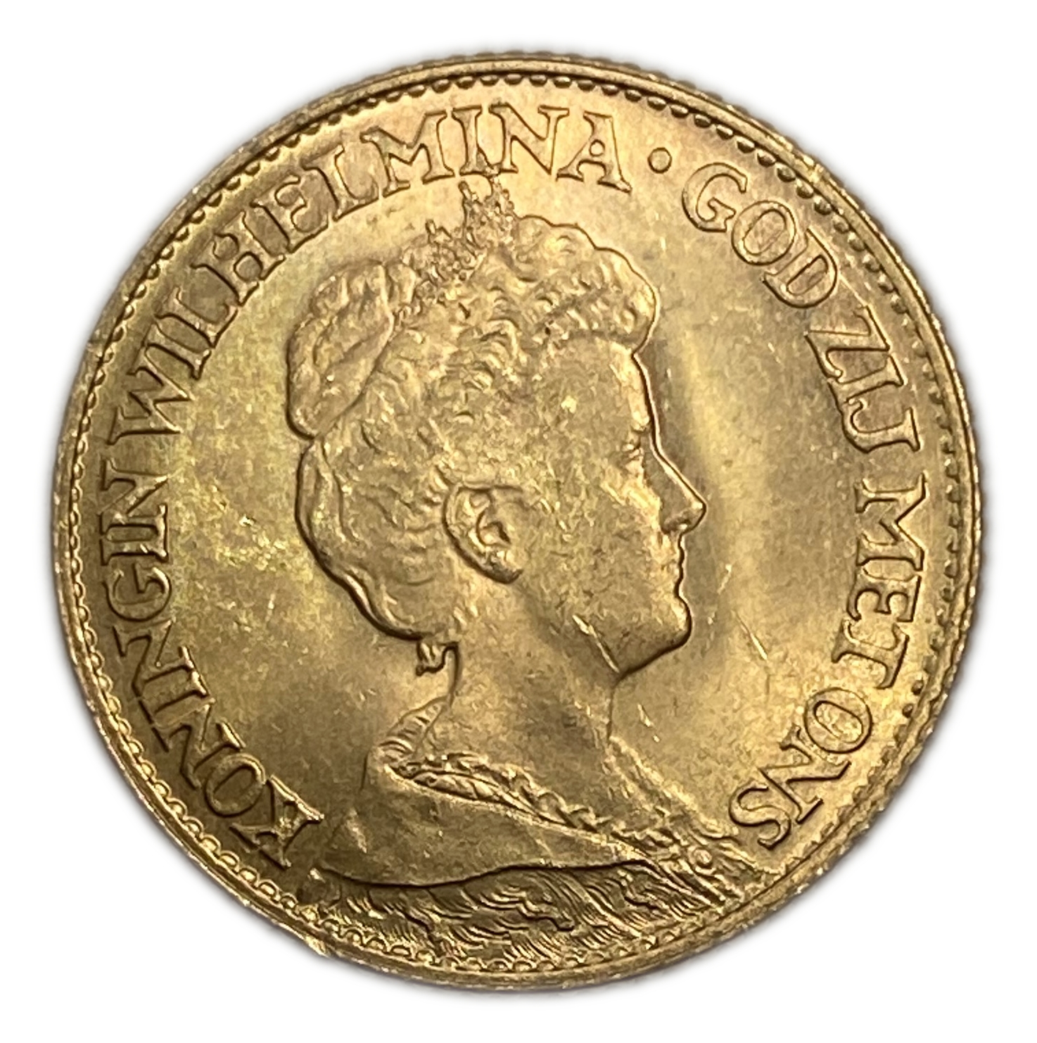 Netherlands - 10 Gulden 1917 - UNC - Wilhelmina - Gold 900, 6.729g, 22.5mm - 1 1