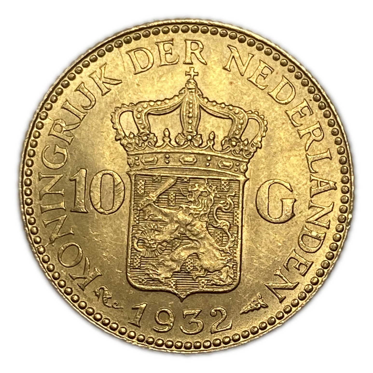 Netherlands - 10 Gulden 1932 - UNC - Wilhelmina - Gold 900, 6.729g, 22.5mm - 1 0