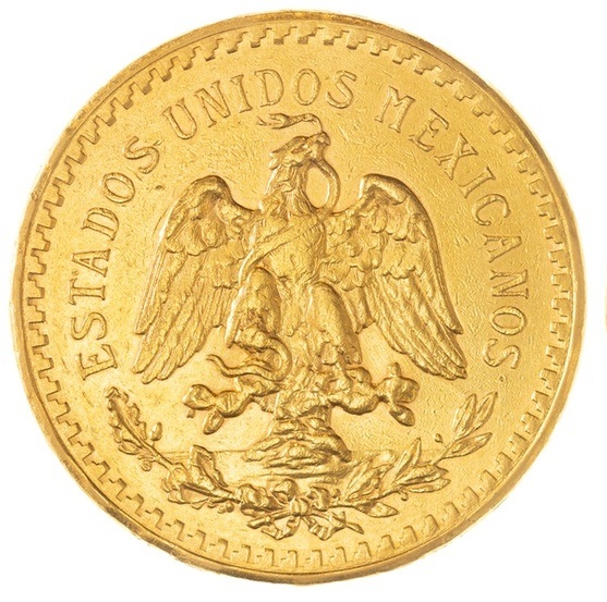 Mexico - 50 Pesos 1946 - Centenario - 900 Gold, 41.6 Grams (Net 37.5g), Diameter 37mm - 1 1