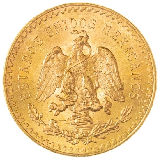 Mexico - 50 Pesos 1947 - Centenario - 900 Gold, 41.6 Grams (Net 37.5g), Diameter 37mm - 1 1