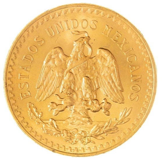 Mexico - 50 Pesos 1947 - Centenario - 900 Gold, 41.6 Grams (Net 37.5g), Diameter 37mm - 1 1