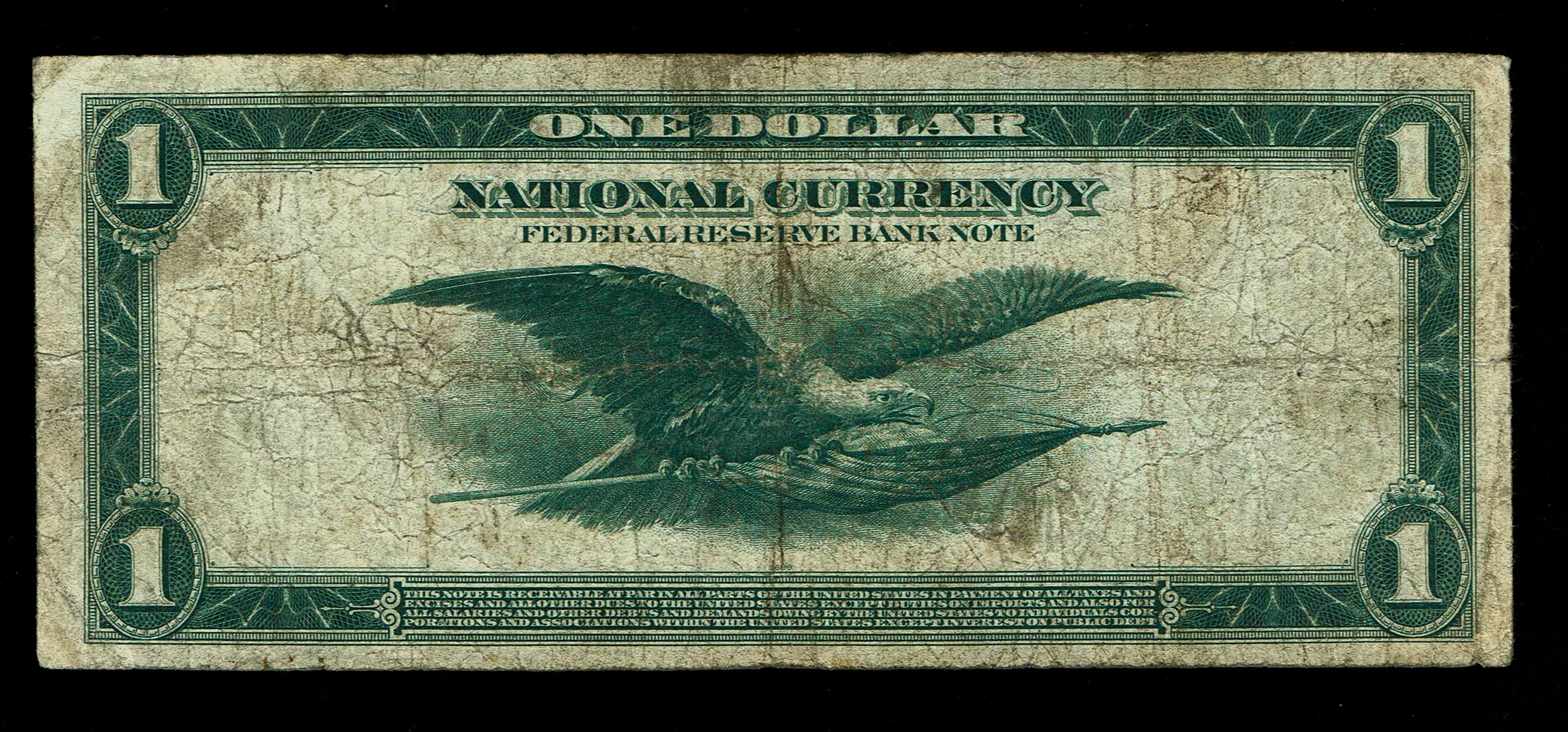 USA - 1 Dollar 1918, Blue Seal - F-VF - 1 1
