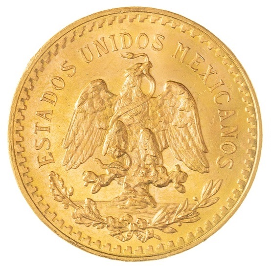 Mexico - 50 Pesos 1947 - Centenario - 900 Gold, 41.6 Grams (Net 37.5g), Diameter 37mm - 1 1