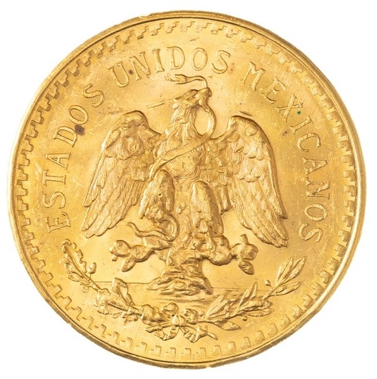Mexico - 50 Pesos 1947 - Centenario - 900 Gold, 41.6 Grams (Net 37.5g), Diameter 37mm - 1 1