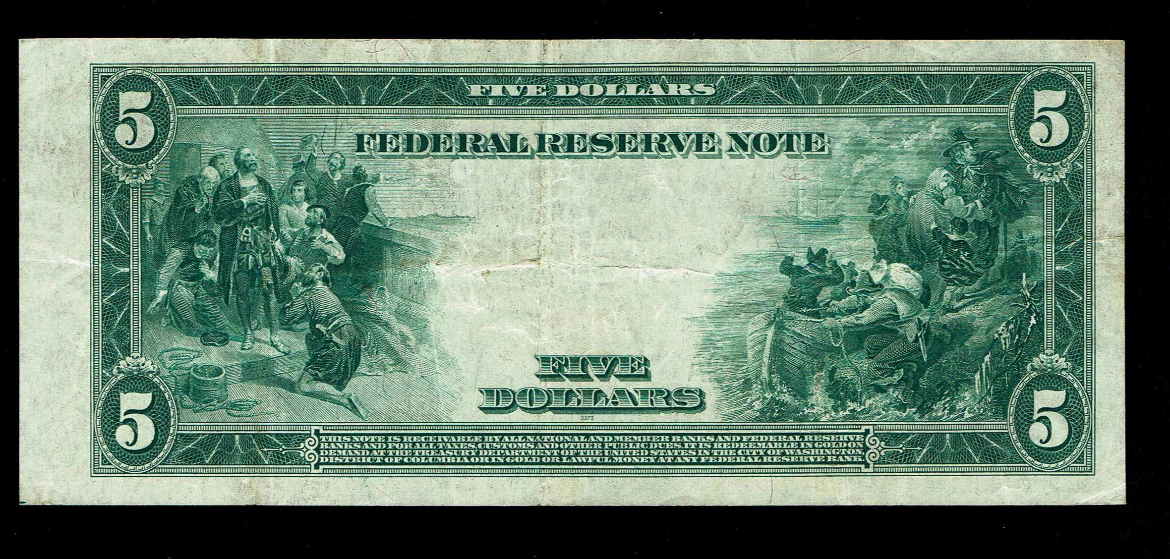 USA - 5 Dollars 1913, Blue Seal - VF - 1 1
