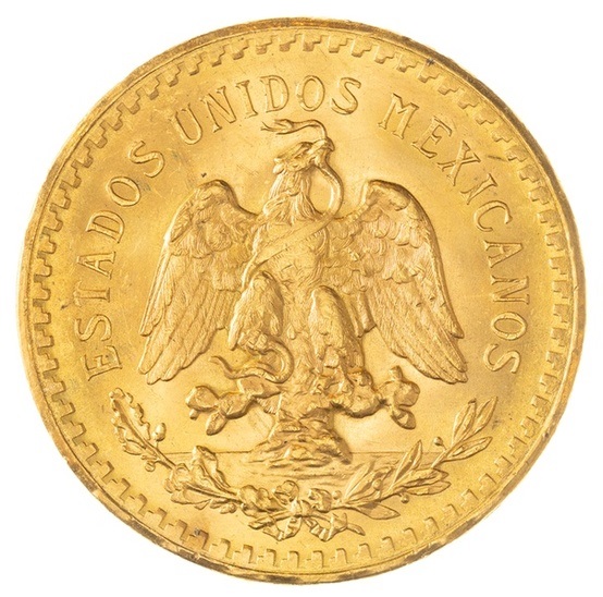 Mexico - 50 Pesos 1947 - Centenario - 900 Gold, 41.6 Grams (Net 37.5g), Diameter 37mm - 1 1