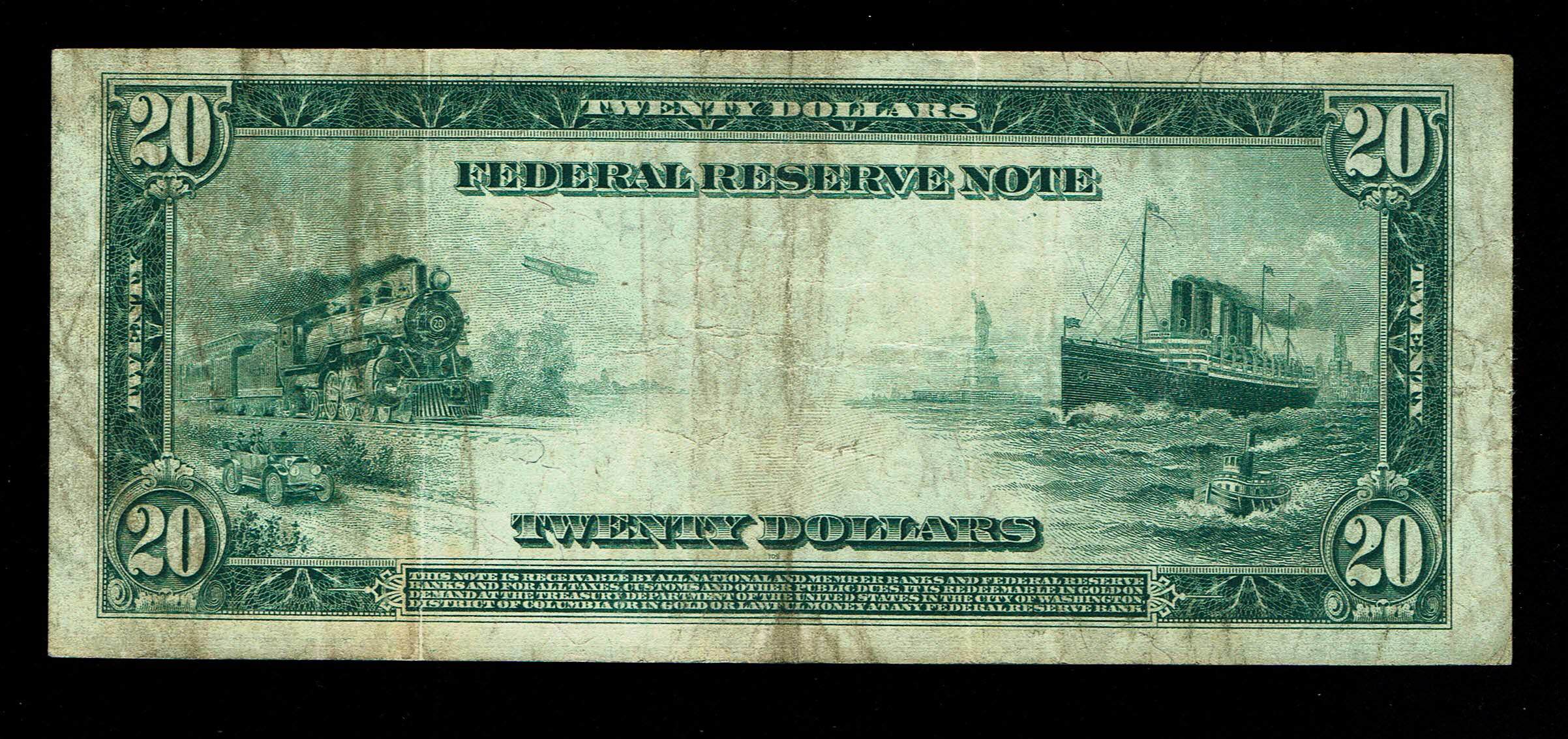 USA - 20 Dollars 1914, Blue Seal - VF - 1 1