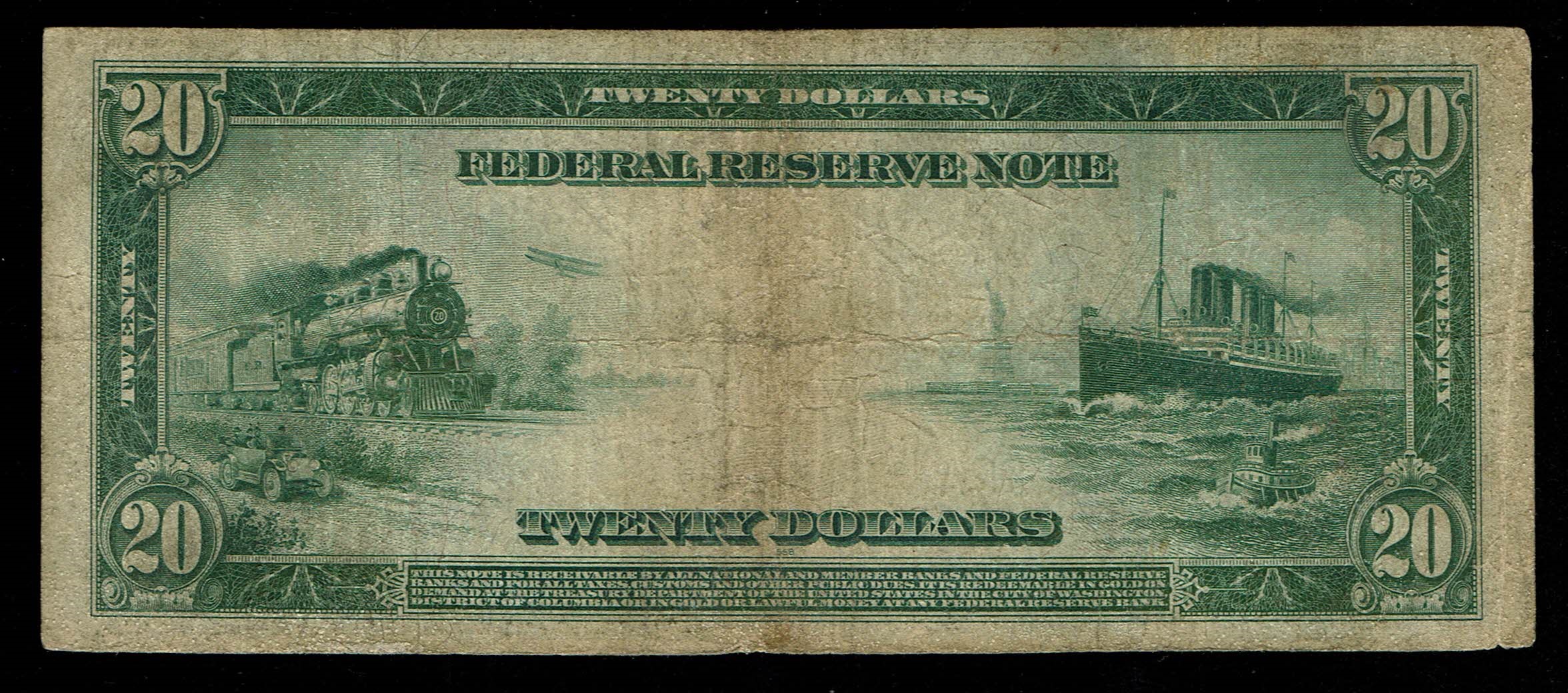 USA - 20 Dollars 1914, Blue Seal - VF - 1 1
